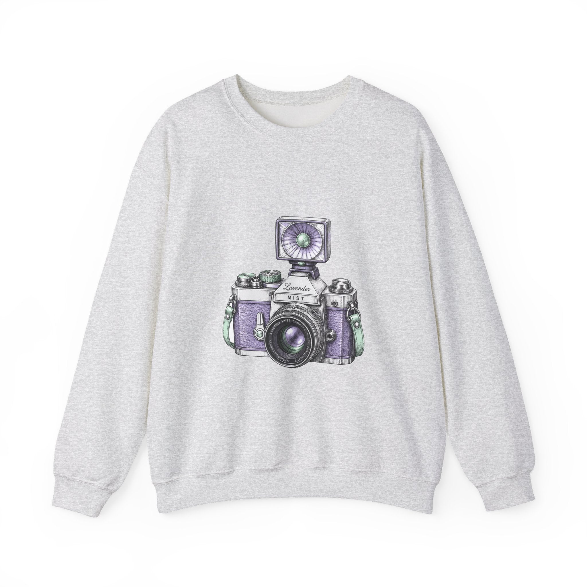 Matching Couple Sweatshirt - Camera & Film Matching Couple Comfort Colors Crew Hand-Drawn Art His Hers Anniversary Gift - Design A