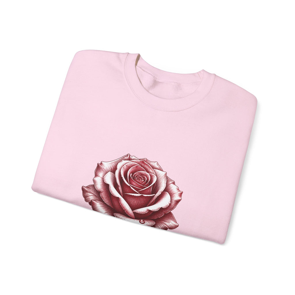Matching Couple Sweatshirt - Rose & Thorn Matching Couple Crewneck Sweatshirt Hand-Drawn Art His Hers Best Friend Gift - Design A