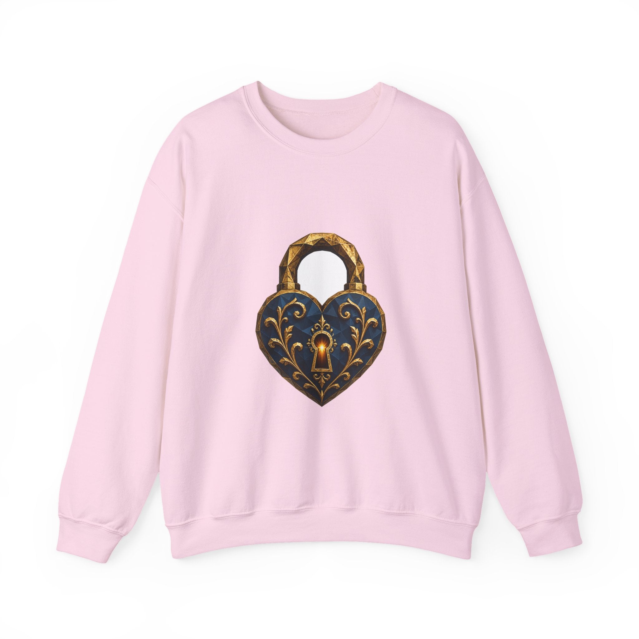 Matching Couple Sweatshirt - Key & Lock Matching Couple Premium Fleece Sweatshirt Geometric Art His Hers Love Gift - Design B