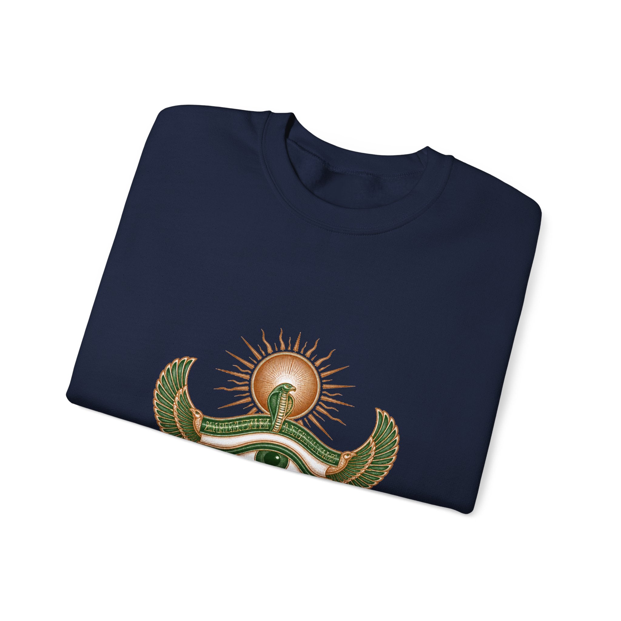 Matching Couple Sweatshirt - Eye of Ra & Horus Matching Couple Premium Fleece Sweatshirt Vintage Art His Hers Honeymoon Gift - Design A
