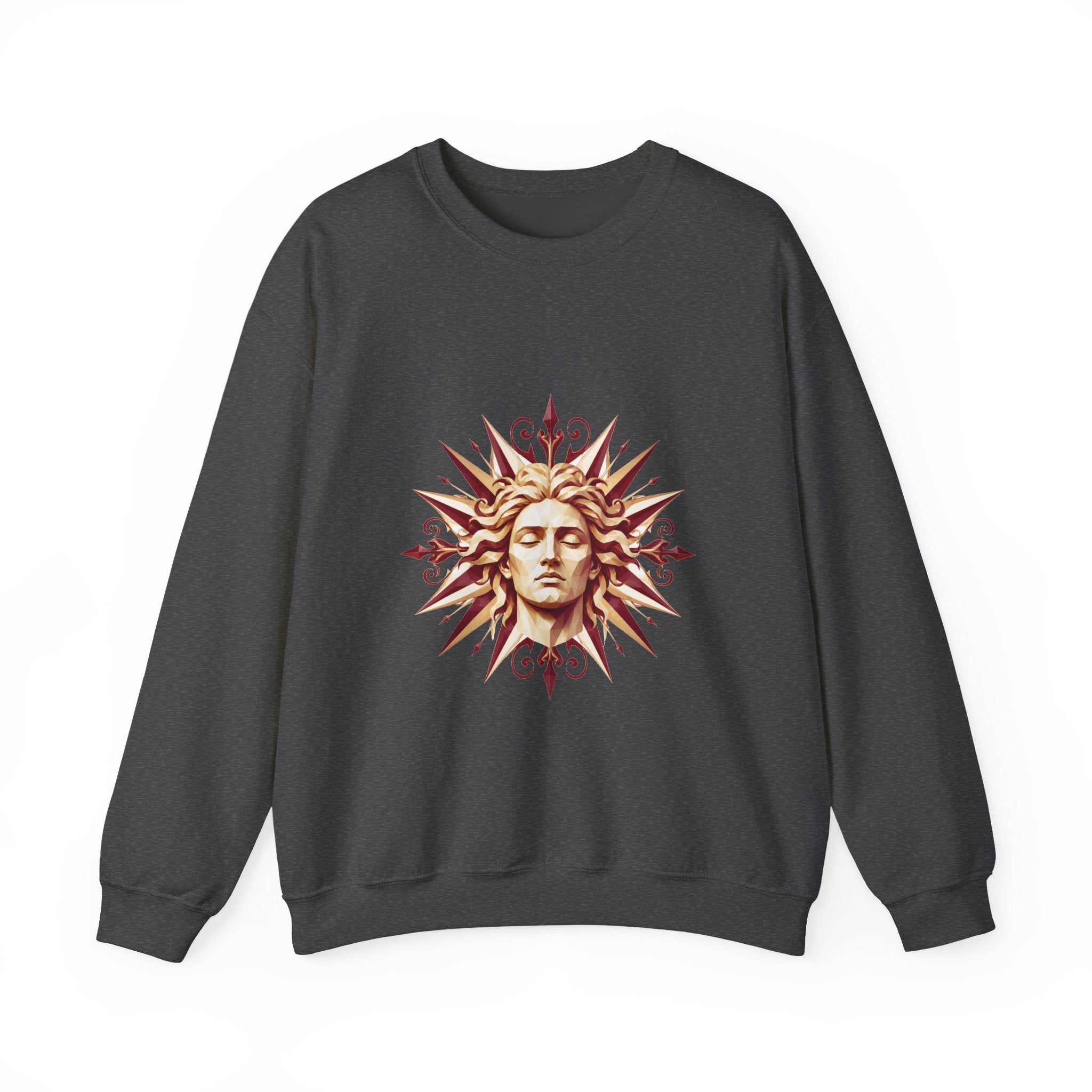 Matching Couple Sweatshirt - Helios & Selene Matching Couple Comfort Colors Crew Geometric Art His Hers Love Gift - Design A