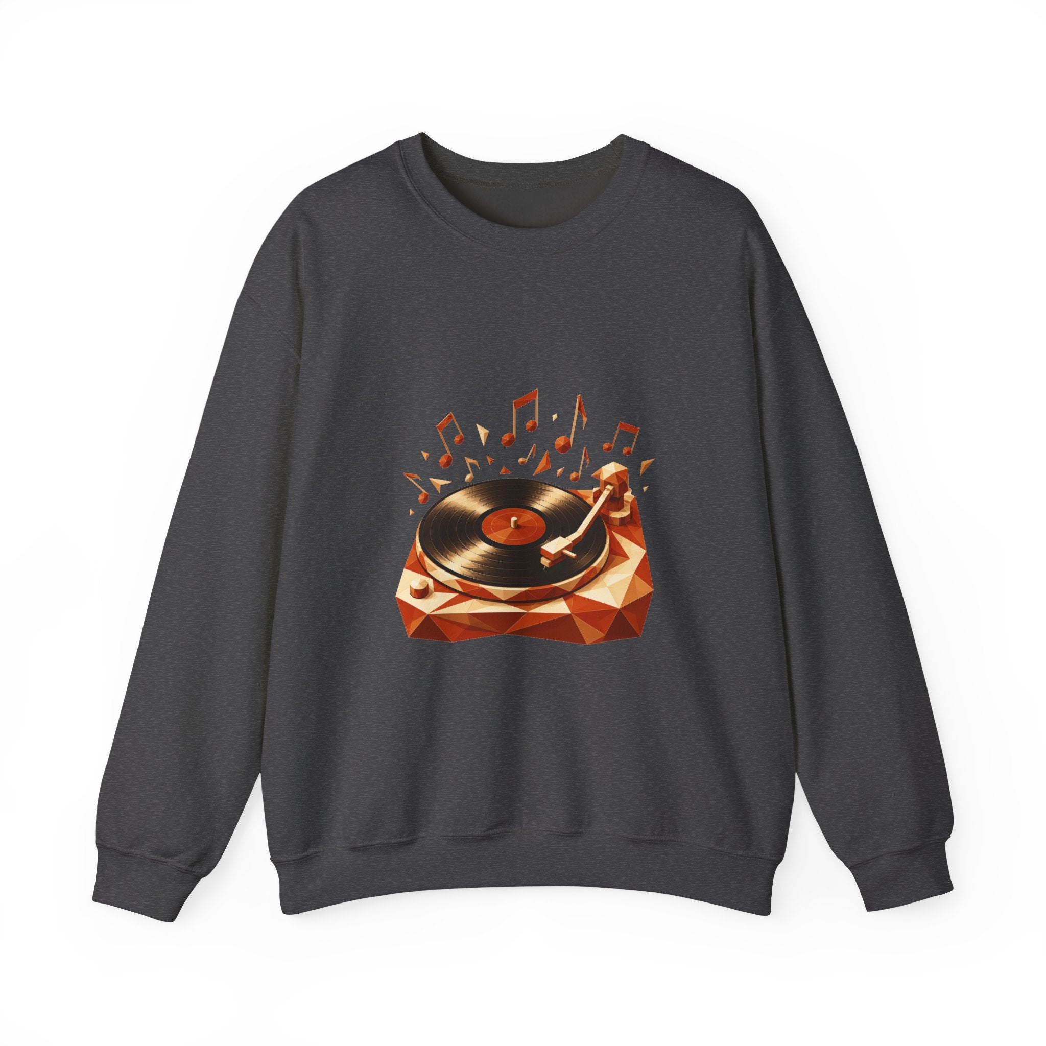 Matching Couple Sweatshirt - Vinyl & Cassette Matching Couple Premium Fleece Sweatshirt Geometric Art His Hers Love Gift - Design A