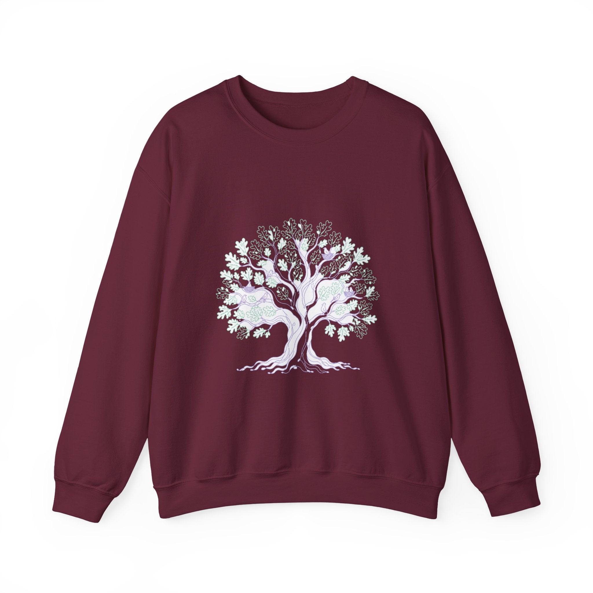 Matching Couple Sweatshirt - Ancient Oak & Deep Roots Matching Couple Comfort Colors Crew Minimalist Art His Hers Christmas Gift - Design A