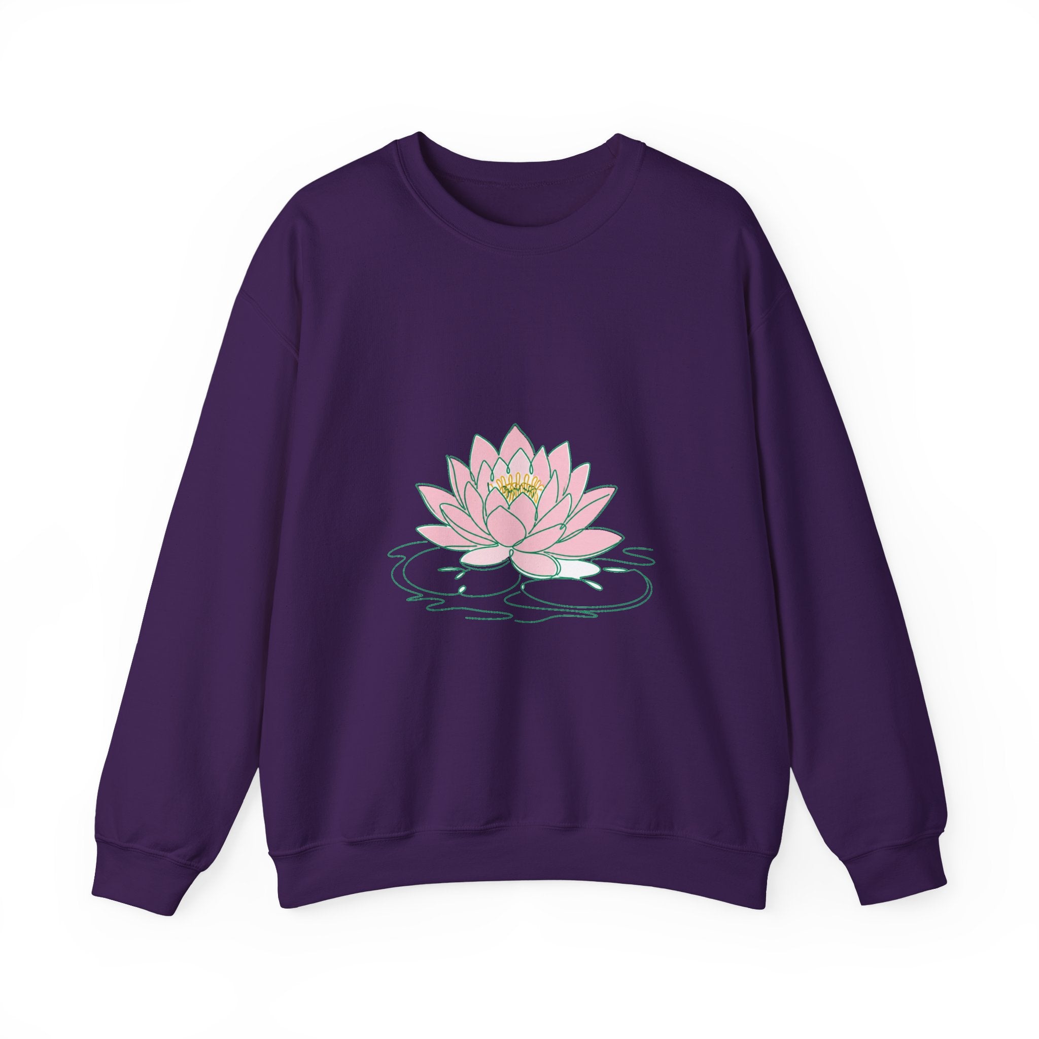 Matching Couple Sweatshirt - Open & Closed Lotus Matching Couple Premium Fleece Sweatshirt Minimalist Art His Hers Christmas Gift - Design A