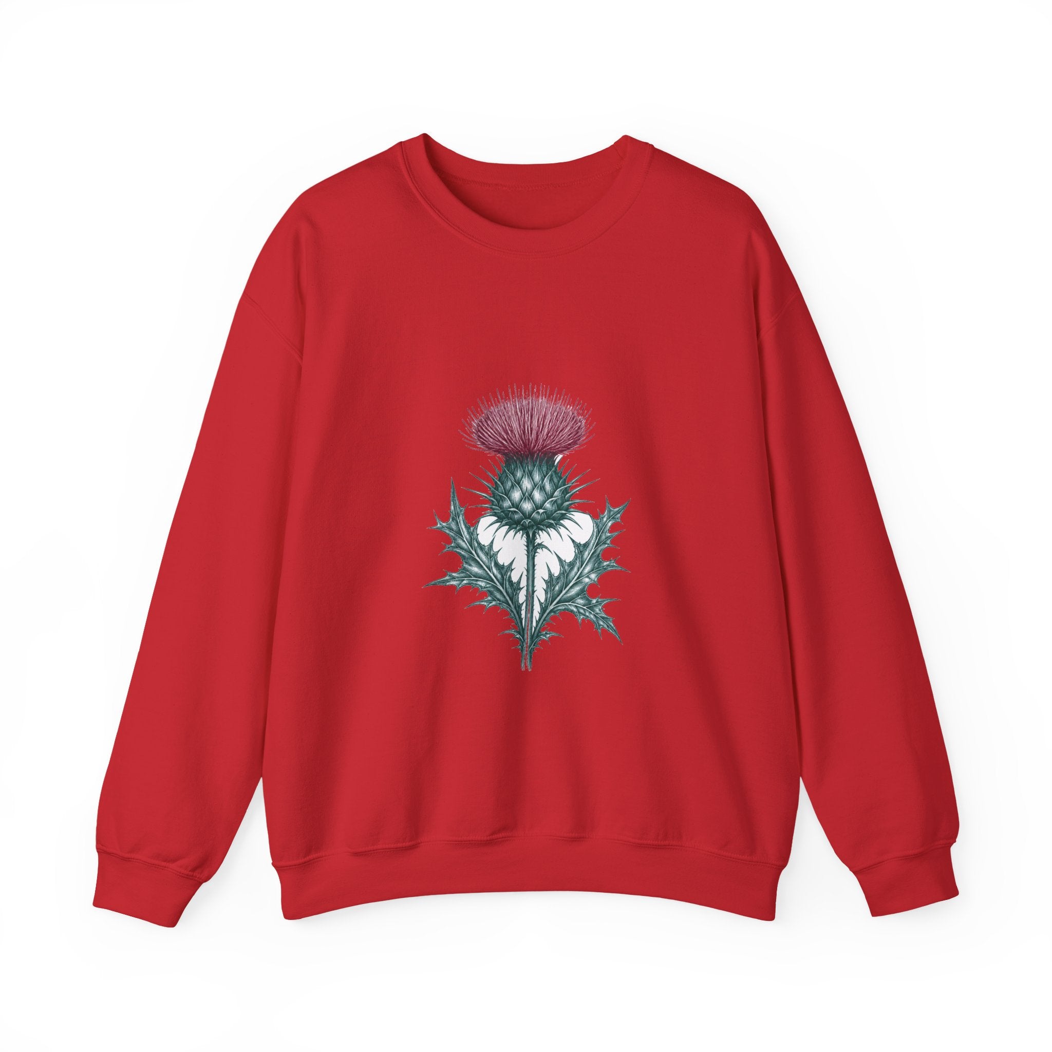 Matching Couple Sweatshirt - Lavender & Thistle Matching Couple Comfort Colors Crew Hand-Drawn Art His Hers Anniversary Gift - Design B