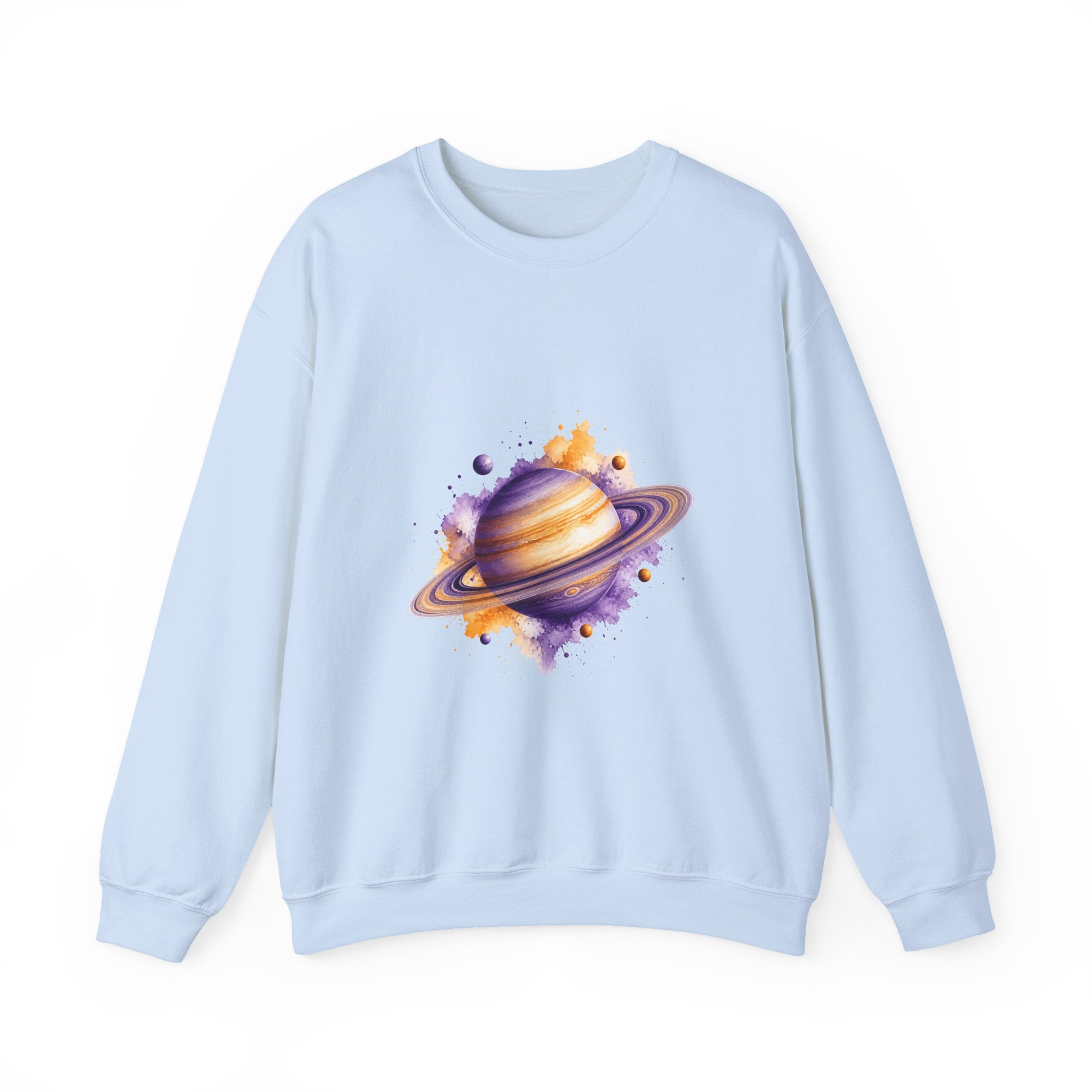 Matching Couple Sweatshirt - Saturn & Jupiter Matching Couple Comfort Colors Crew Watercolor Art His Hers Birthday Gift - Design A