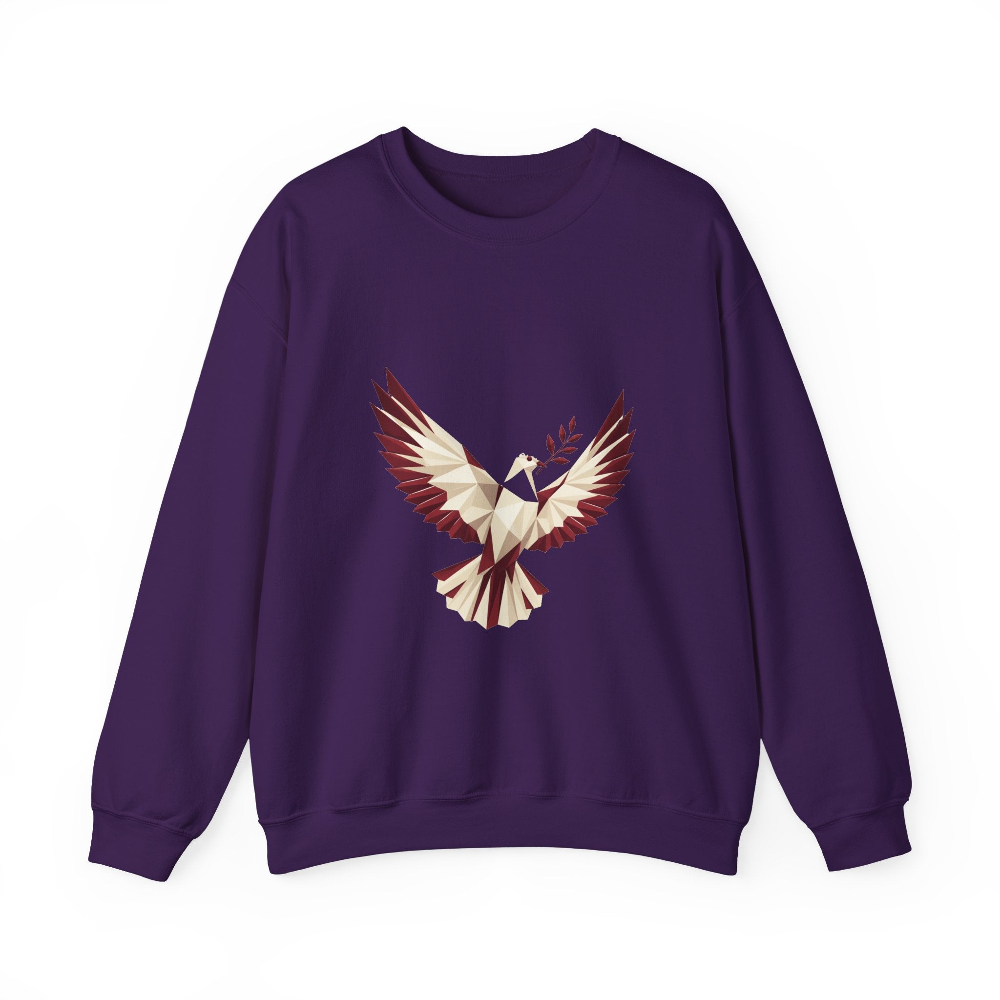 Matching Couple Sweatshirt - Wolf & Dove Matching Couple Comfort Colors Crew Geometric Art His Hers Love Gift - Design B