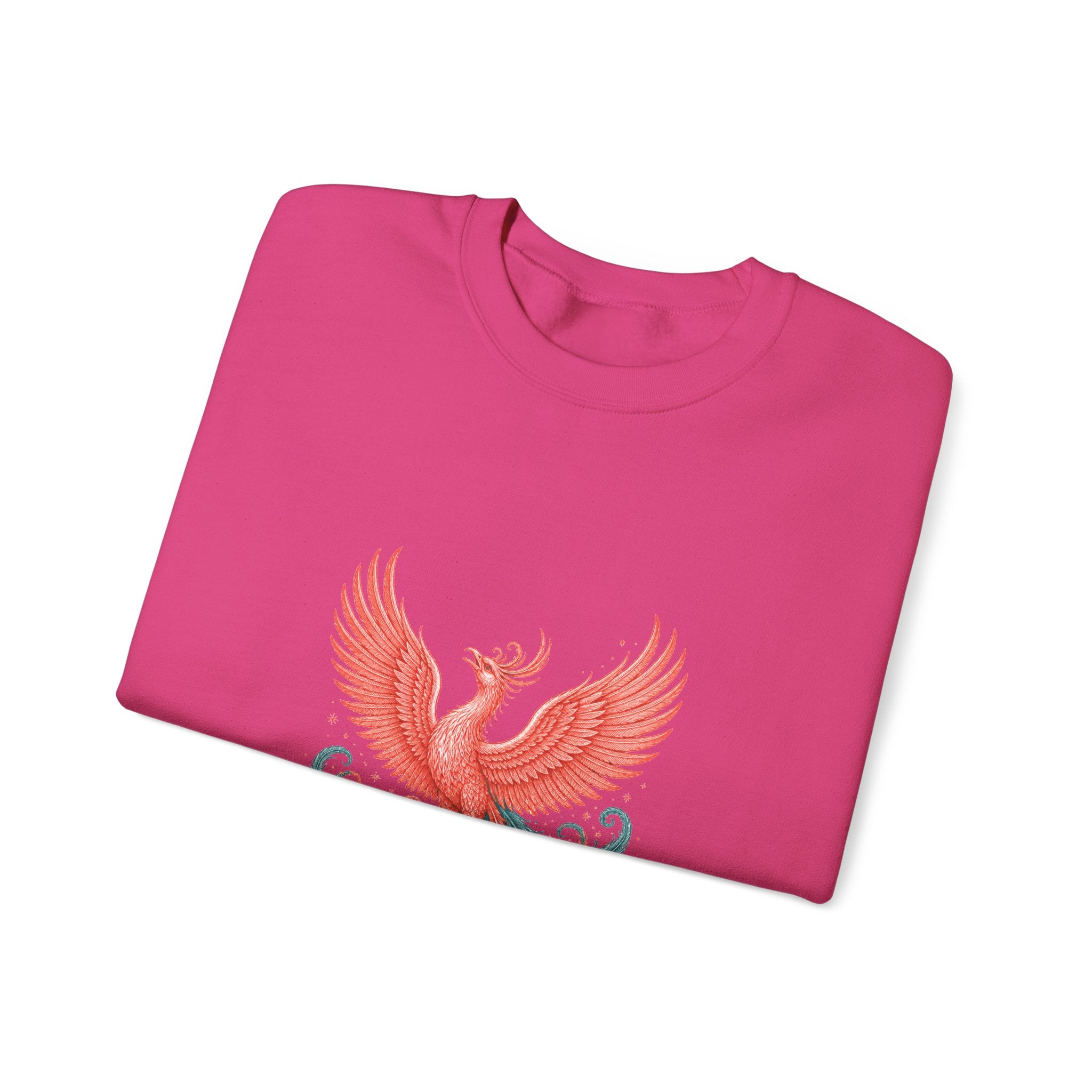 Matching Couple Sweatshirt - Dragon & Phoenix Matching Couple Premium Fleece Sweatshirt Vintage Art His Hers Honeymoon Gift - Design B