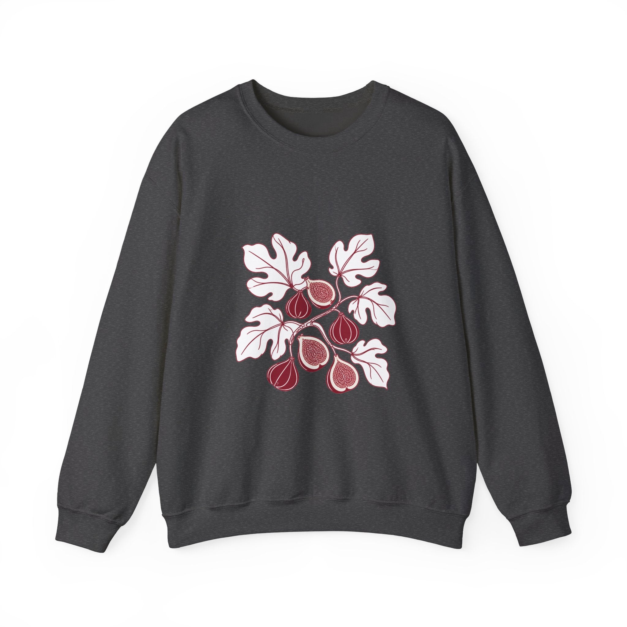 Matching Couple Sweatshirt - Olive Branch & Fig Matching Couple Crewneck Sweatshirt Minimalist Art His Hers Valentine Gift - Design B