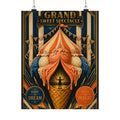 Ice Cream Cone Circus Tent Wall Art Poster 24×36 Art Deco Bar Area Decor Maximalist Print