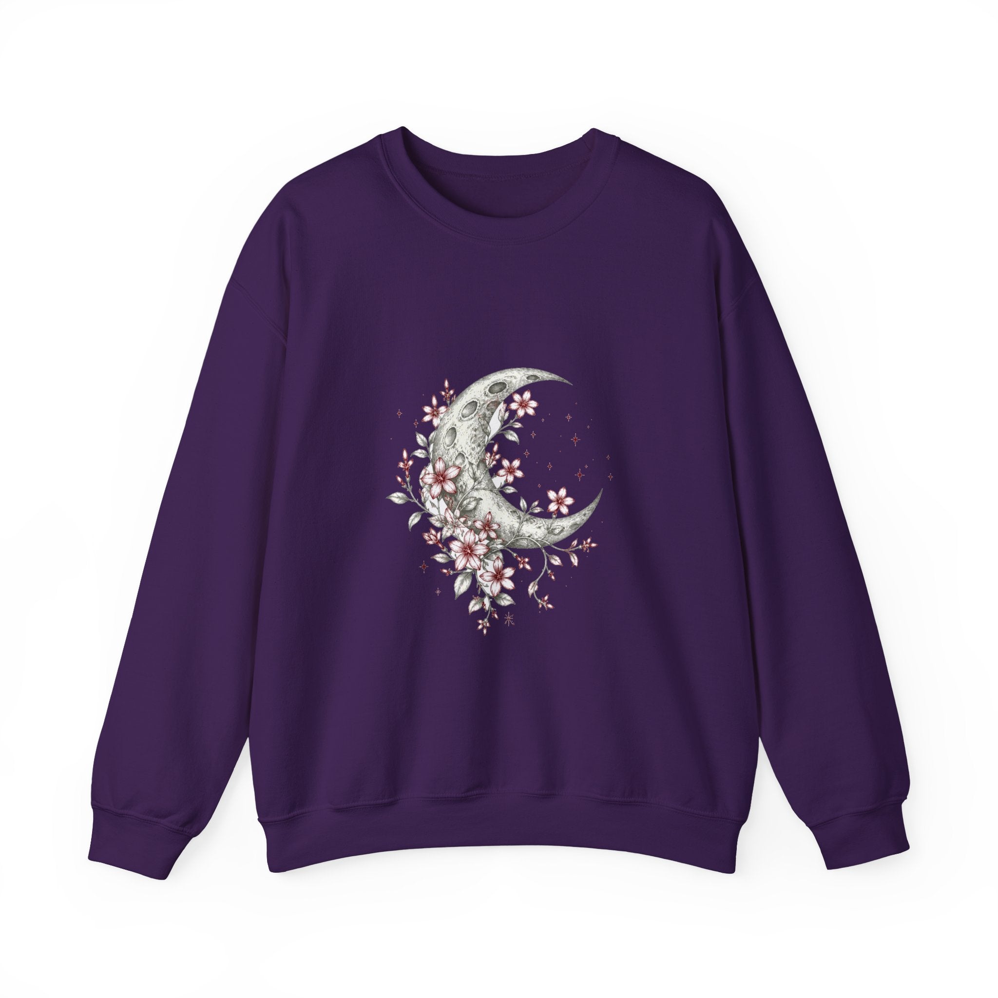 Matching Couple Sweatshirt - Sun & Moon Matching Couple Crewneck Sweatshirt Hand-Drawn Art His Hers Best Friend Gift - Design A
