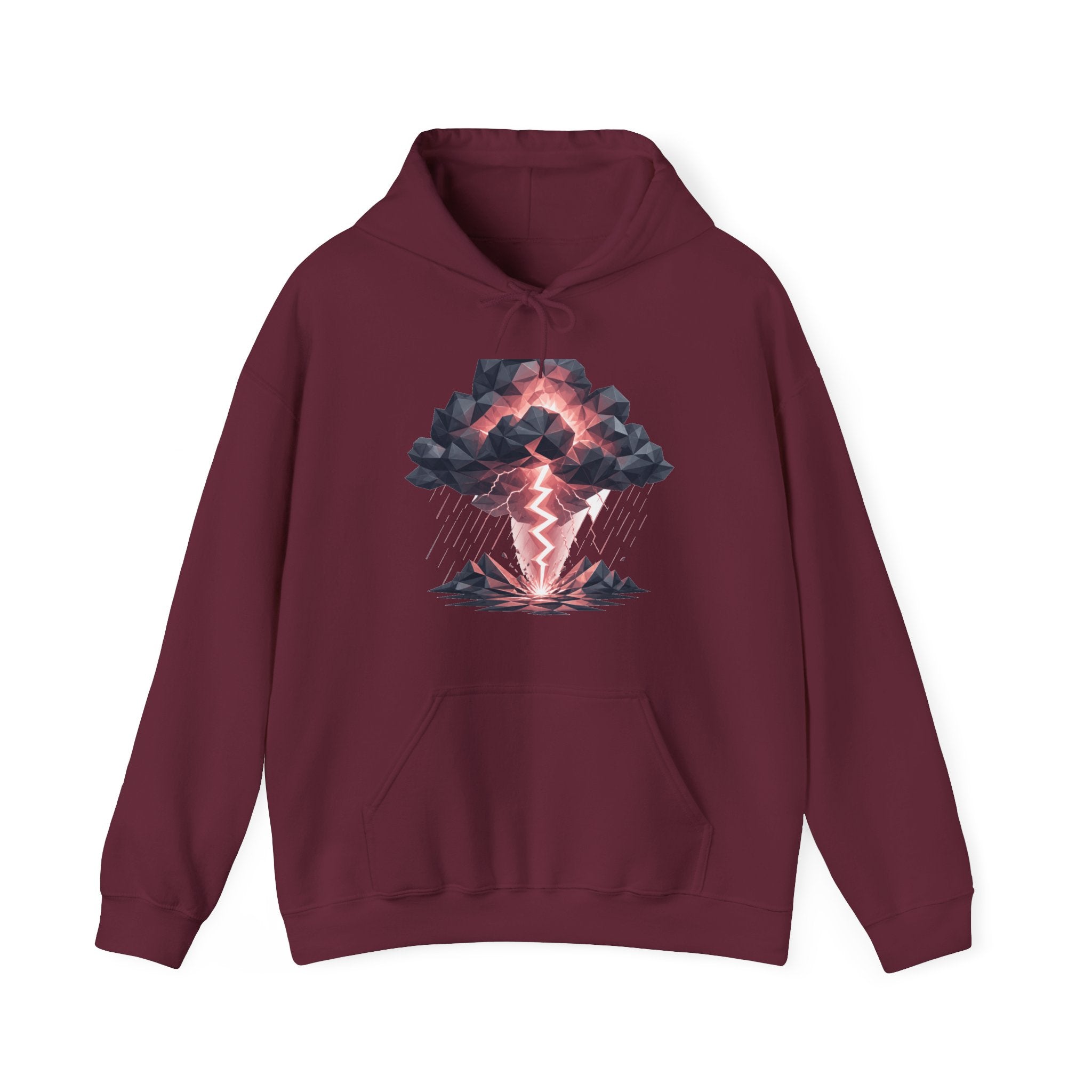 Matching Couple Sweatshirt - Storm & Rainbow Matching Couple Hooded Sweatshirt Geometric Art His Hers Couple Gift - Design A