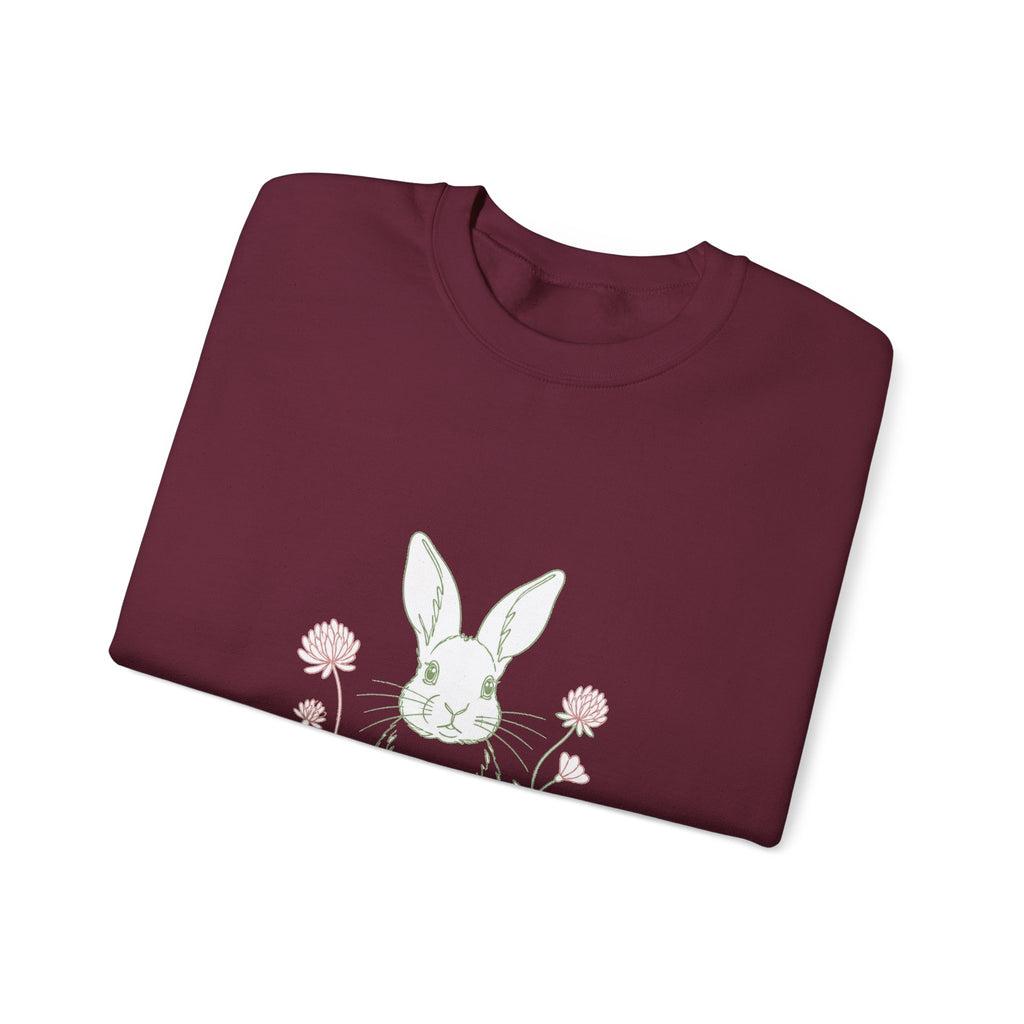 Matching Couple Sweatshirt - Fox & Rabbit Matching Couple Premium Fleece Sweatshirt Minimalist Art His Hers Christmas Gift - Design B