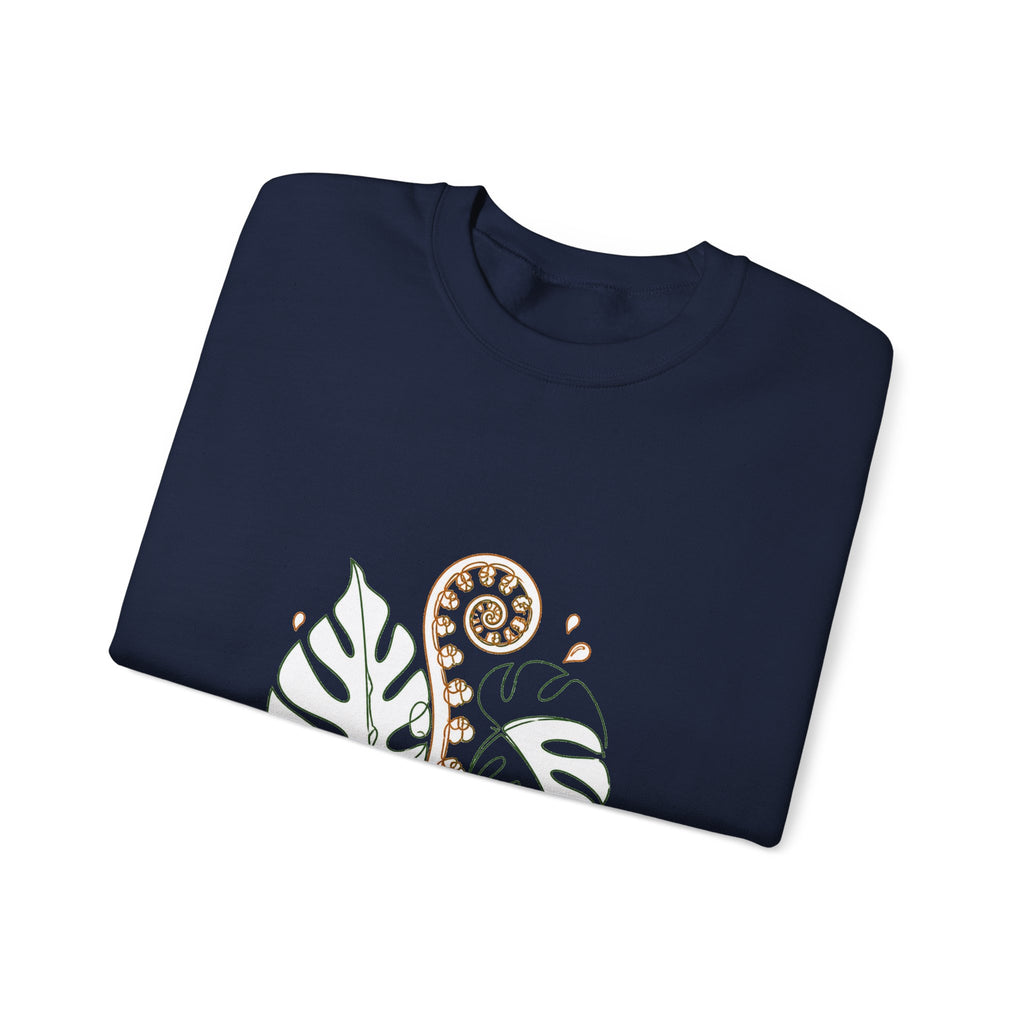 Matching Couple Sweatshirt - Desert & Rainforest Matching Couple Crewneck Sweatshirt Minimalist Art His Hers Valentine Gift - Design B