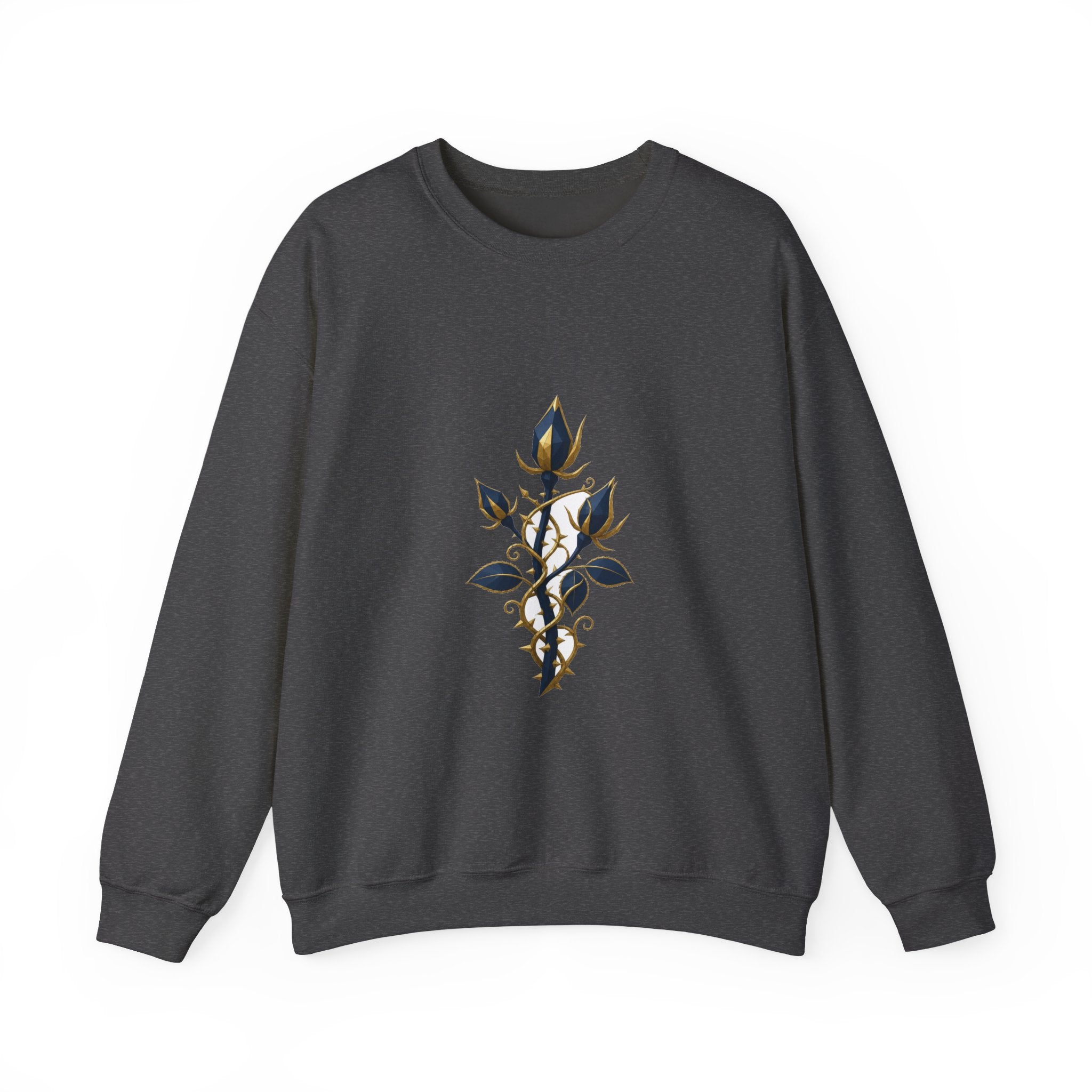 Matching Couple Sweatshirt - Rose & Thorn Matching Couple Crewneck Sweatshirt Geometric Art His Hers Couple Gift - Design B