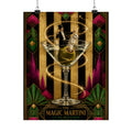 Martini Magician Wall Art Poster 18×24 Art Deco Entryway Decor Maximalist Print