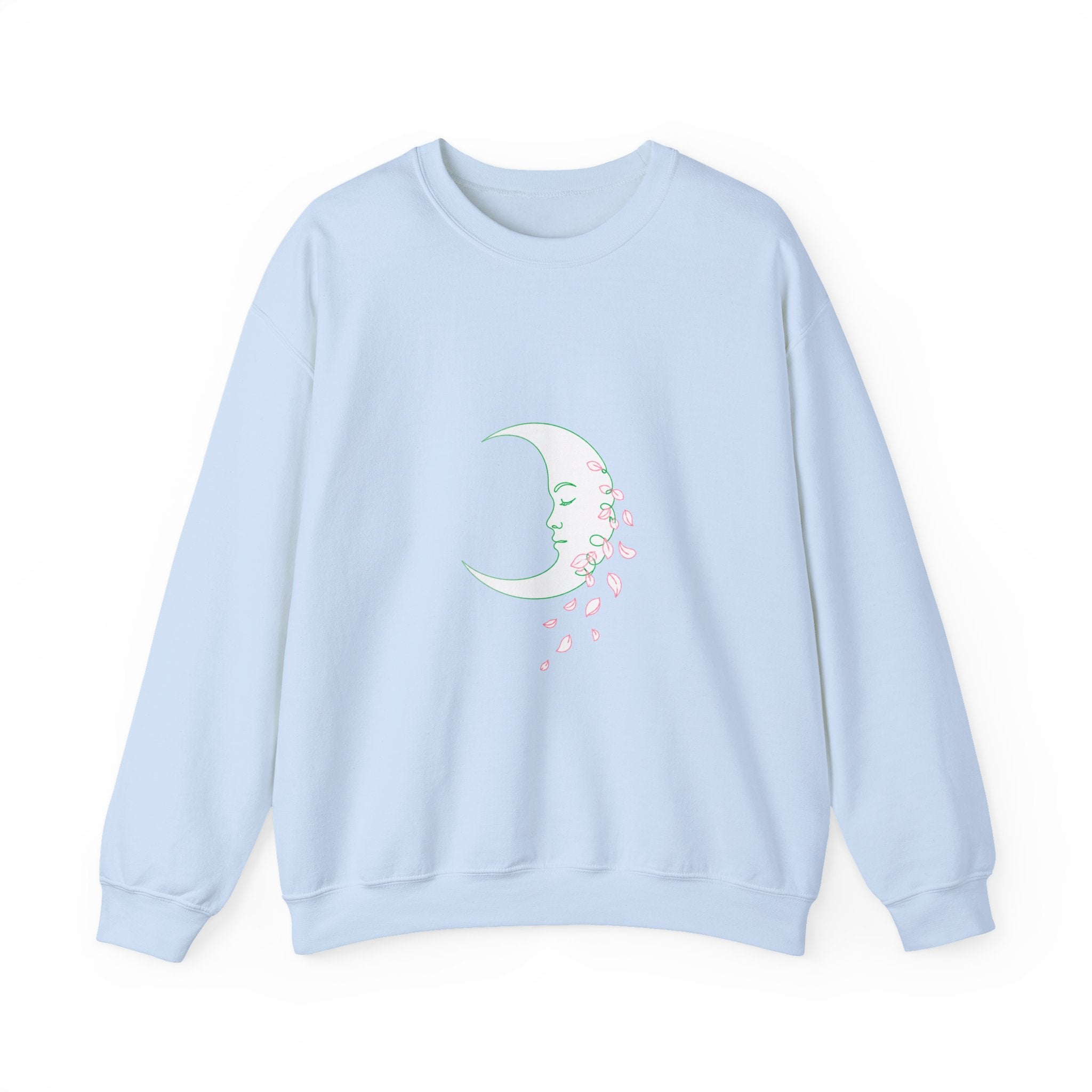 Matching Couple Sweatshirt - Waxing & Waning Moon Matching Couple Crewneck Sweatshirt Minimalist Art His Hers Valentine Gift - Design B