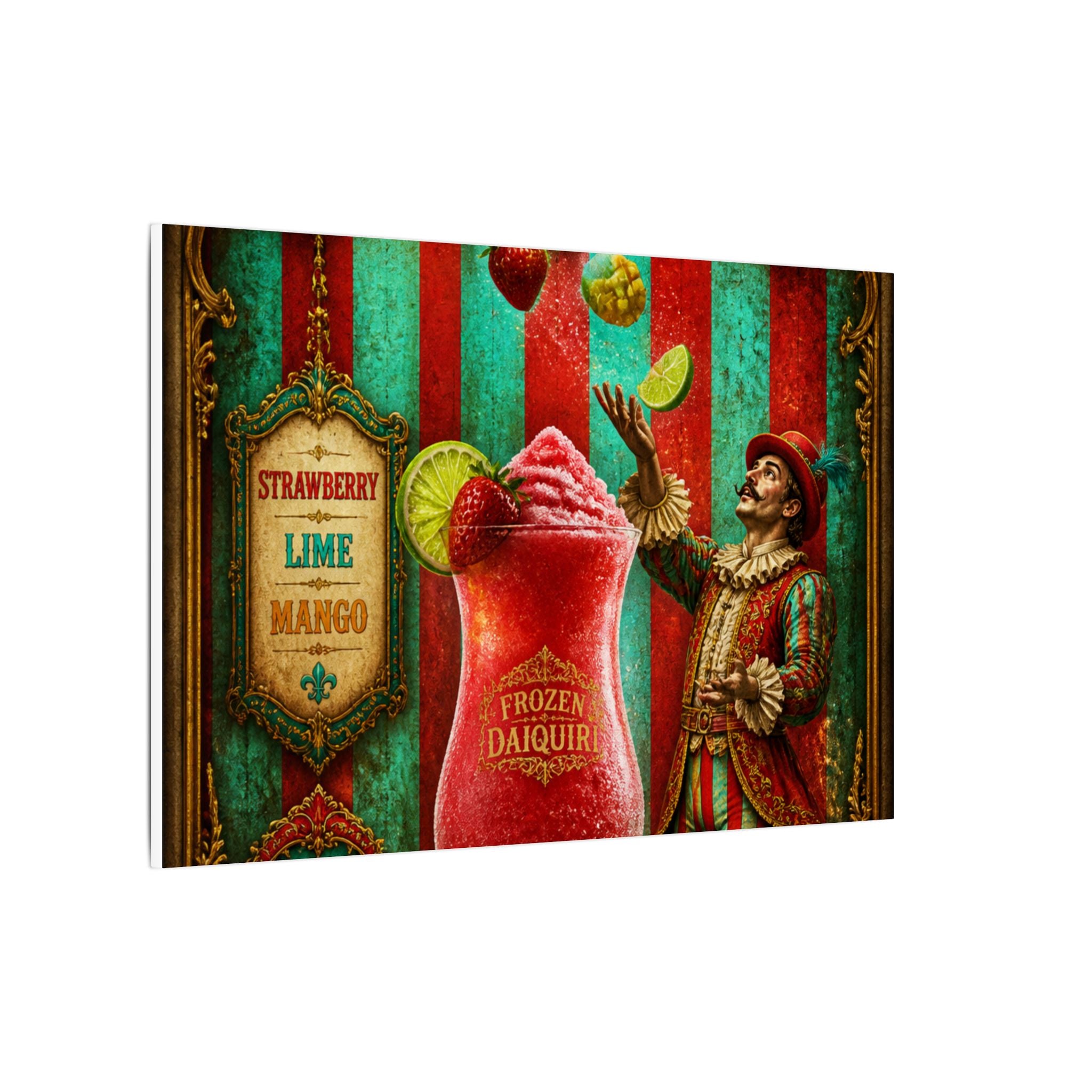 Daiquiri Fruit Juggler Wall Art Canvas 16×20 Baroque Home Office Decor Maximalist Print