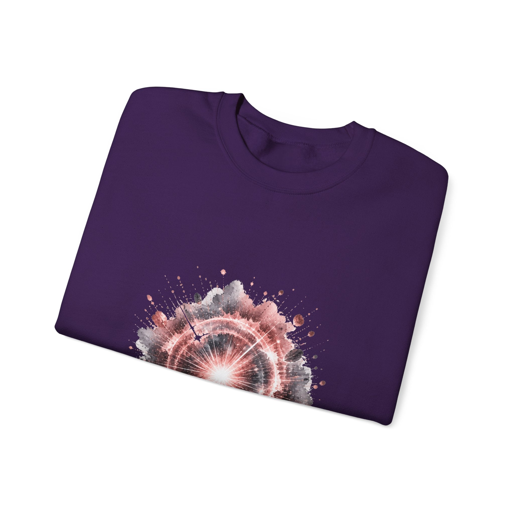 Matching Couple Sweatshirt - Galaxy & Supernova Matching Couple Premium Fleece Sweatshirt Watercolor Art His Hers Birthday Gift - Design B