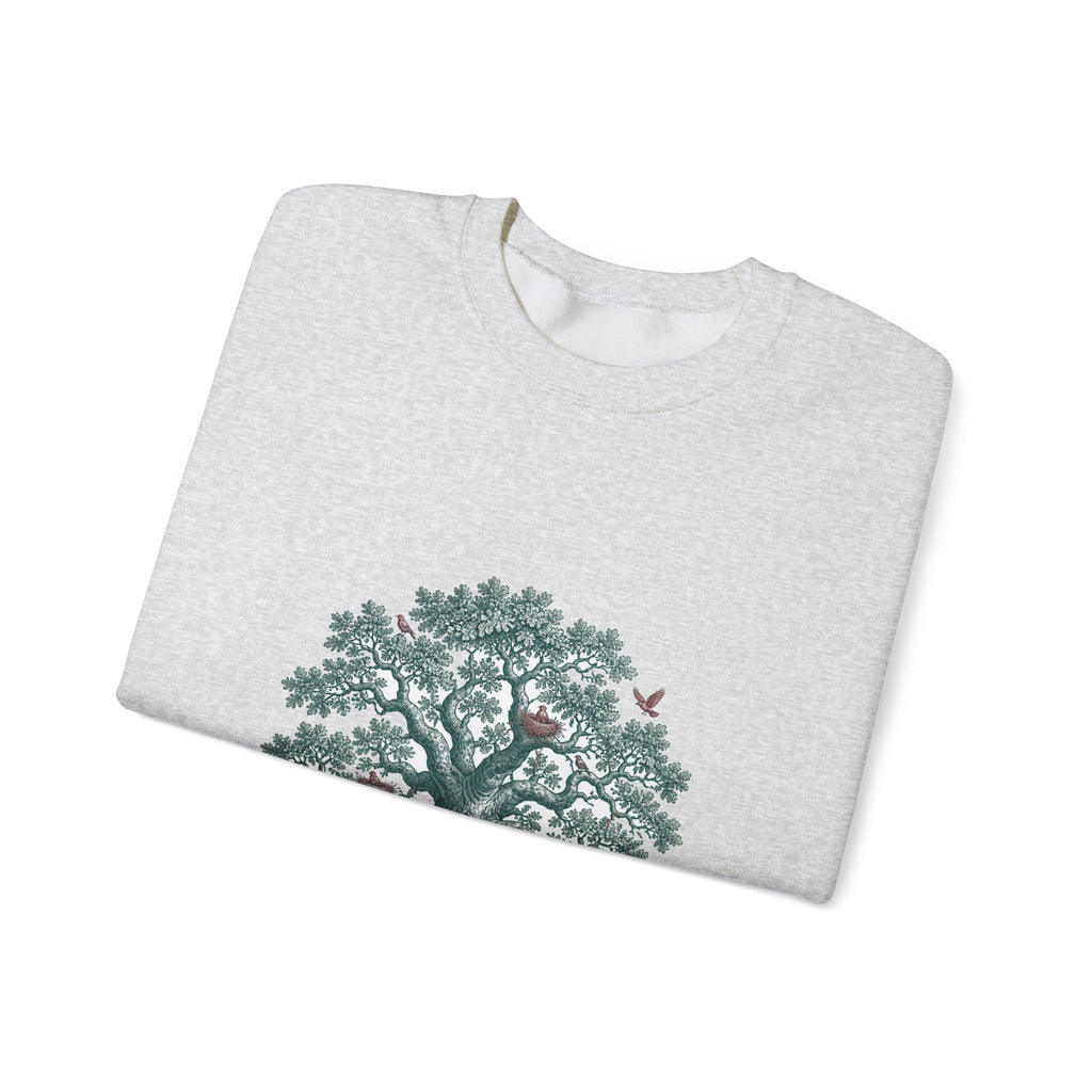 Matching Couple Sweatshirt - Ancient Oak & Deep Roots Matching Couple Premium Fleece Sweatshirt Vintage Art His Hers Honeymoon Gift - Design A