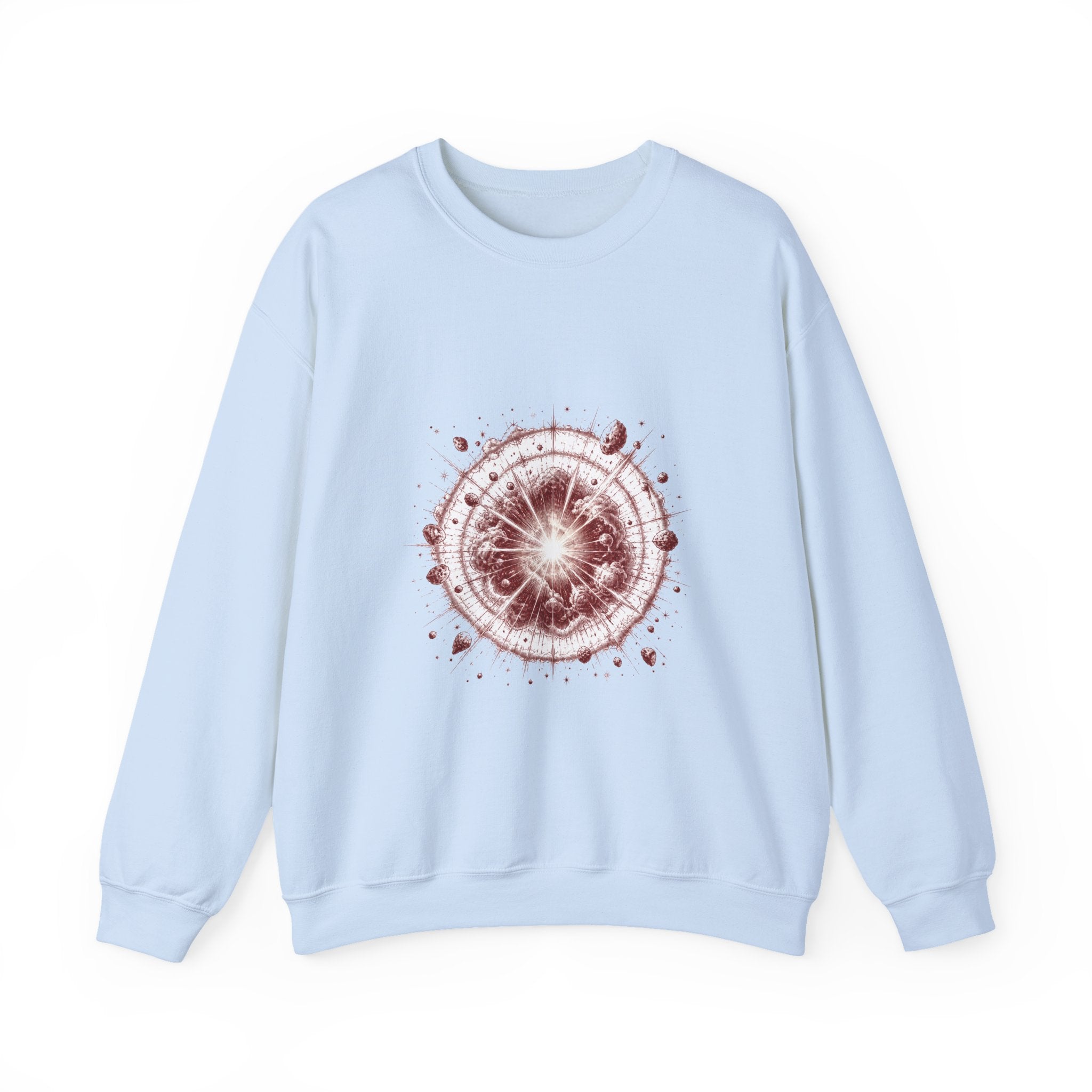 Matching Couple Sweatshirt - Galaxy & Supernova Matching Couple Comfort Colors Crew Hand-Drawn Art His Hers Anniversary Gift - Design B