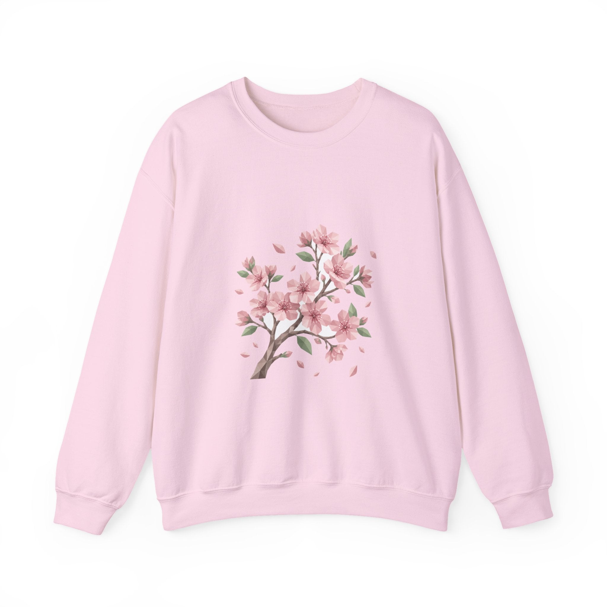 Matching Couple Sweatshirt - Cherry Blossom & Maple Leaf Matching Couple Premium Fleece Sweatshirt Geometric Art His Hers Love Gift - Design A