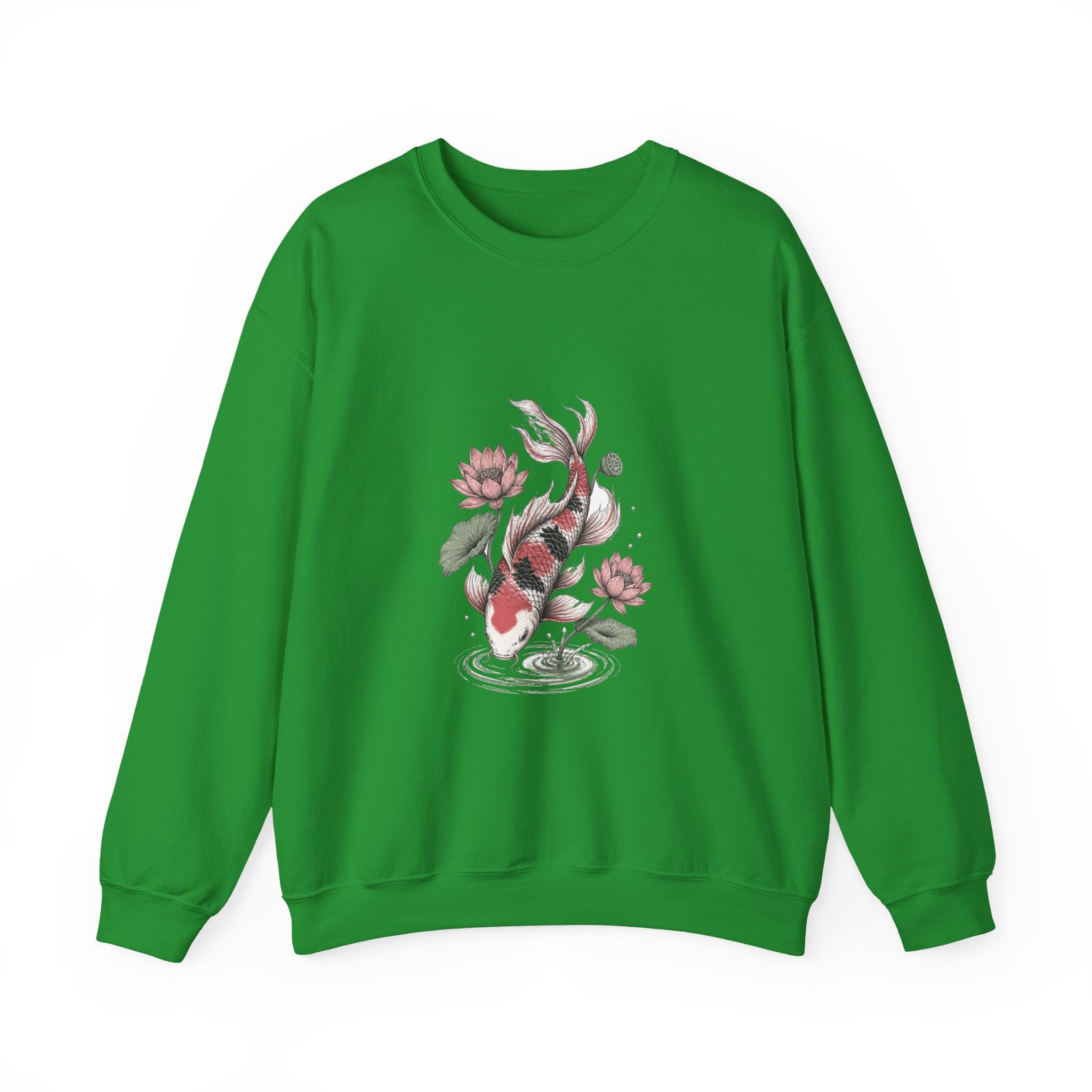 Matching Couple Sweatshirt - Koi Fish Yin Yang Matching Couple Premium Fleece Sweatshirt Hand-Drawn Art His Hers Anniversary Gift - Design B