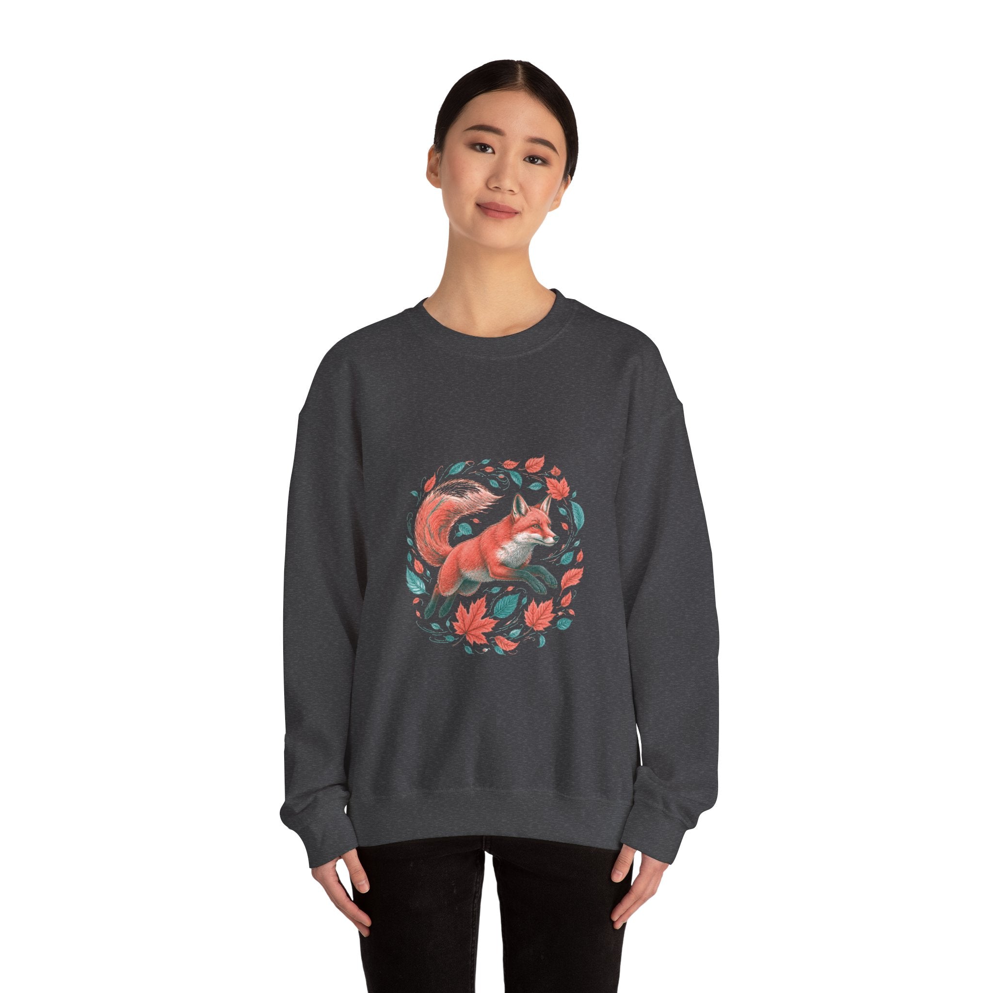 Matching Couple Sweatshirt - Fox & Rabbit Matching Couple Premium Fleece Sweatshirt Vintage Art His Hers Honeymoon Gift - Design A