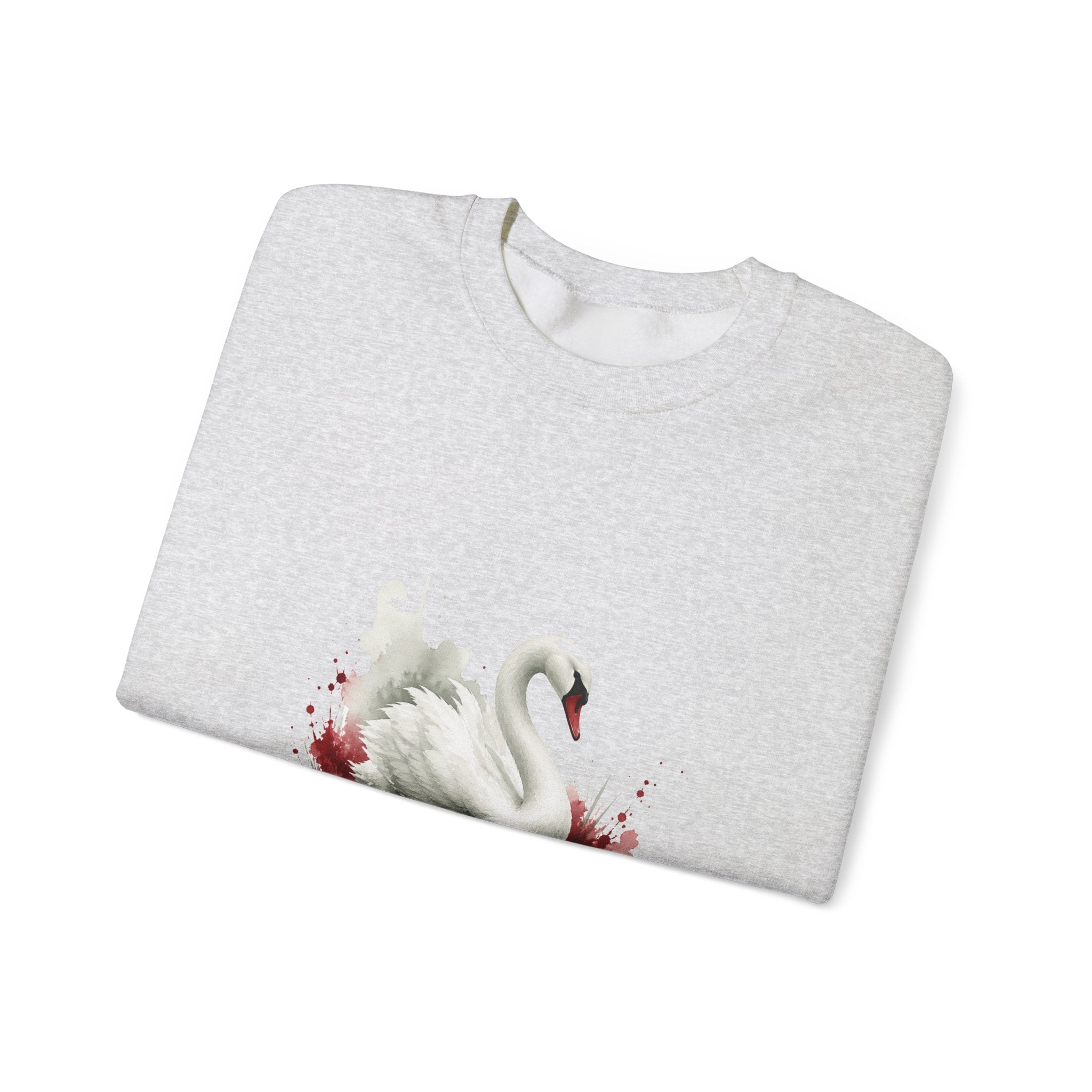 Matching Couple Sweatshirt - Raven & Swan Matching Couple Comfort Colors Crew Watercolor Art His Hers Birthday Gift - Design B