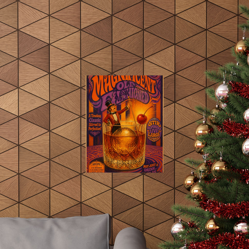 Old Fashioned Ringmaster Wall Art Poster 18×24 Psychedelic Cafe Decor Maximalist Print