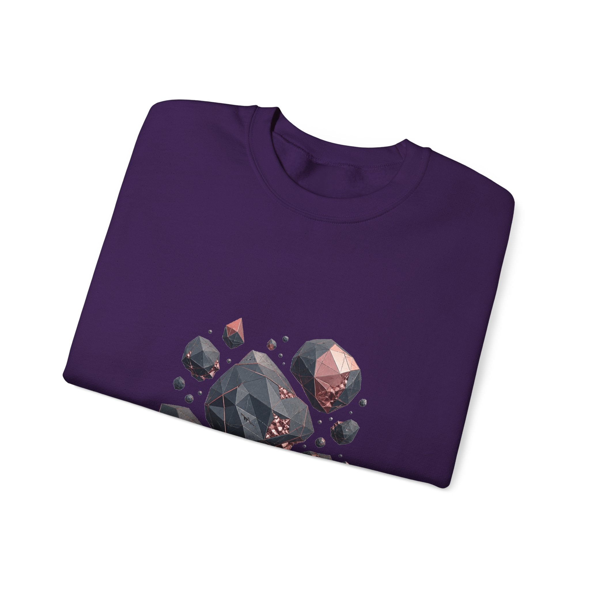 Matching Couple Sweatshirt - Comet & Asteroid Matching Couple Premium Fleece Sweatshirt Geometric Art His Hers Love Gift - Design B