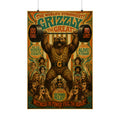 Strongman Bear Wall Art Poster 24×36 Psychedelic Dining Room Decor Maximalist Print