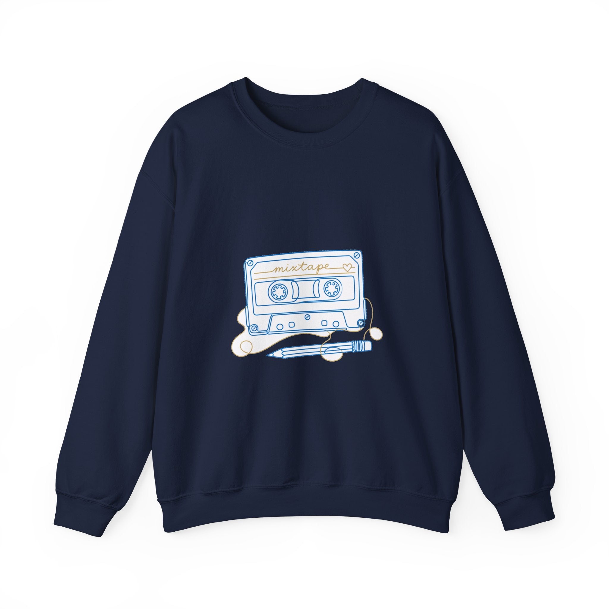 Matching Couple Sweatshirt - Vinyl & Cassette Matching Couple Comfort Colors Crew Minimalist Art His Hers Christmas Gift - Design B