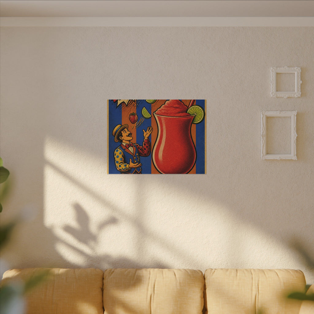 Daiquiri Fruit Juggler Wall Art Canvas 24×36 Pop Art Restaurant Decor Maximalist Print