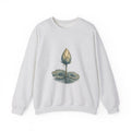 Matching Couple Sweatshirt - Open & Closed Lotus Matching Couple Crewneck Sweatshirt Vintage Art His Hers Wedding Gift - Design B