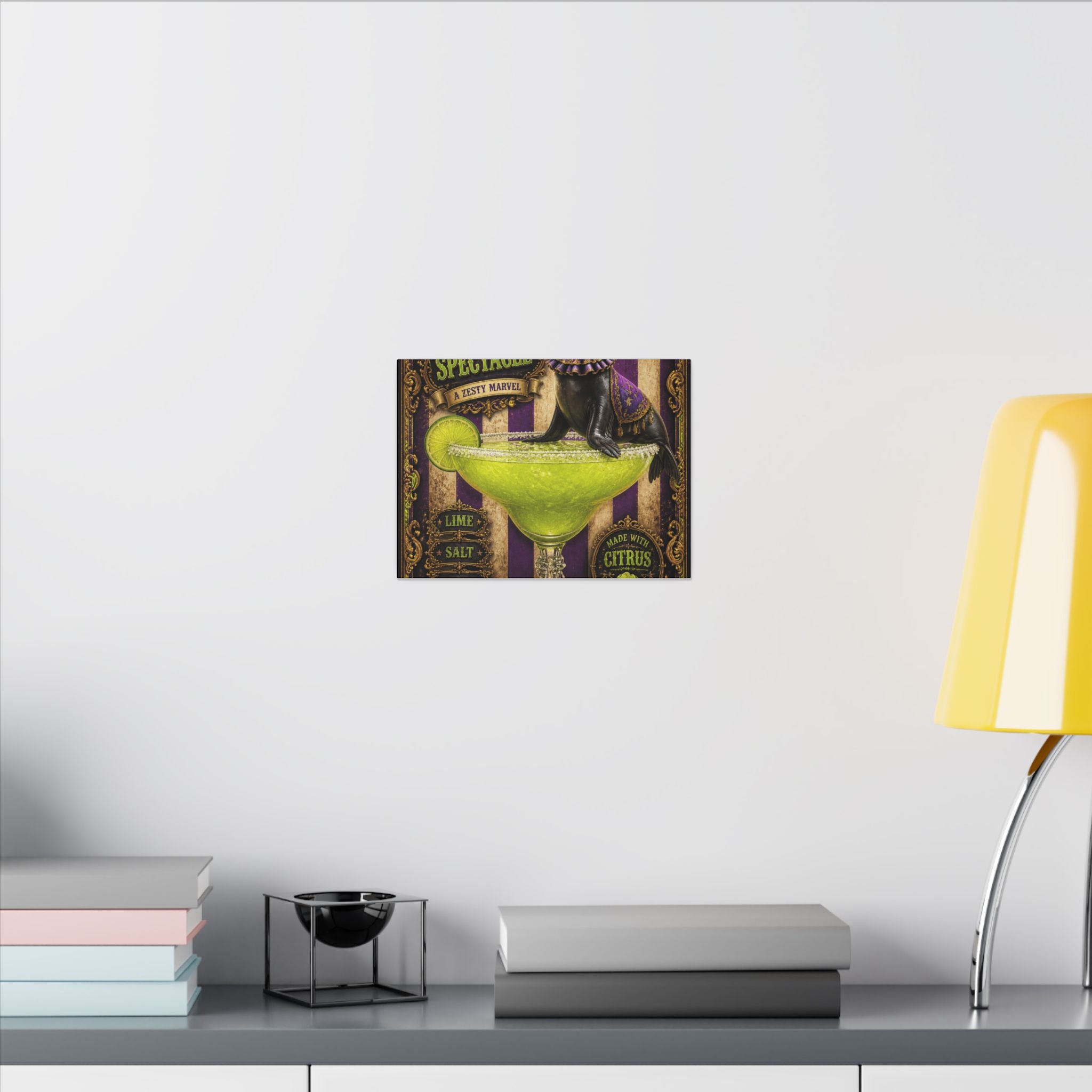 Margarita Balancing Seal Wall Art Canvas 16×20 Baroque Home Office Decor Maximalist Print