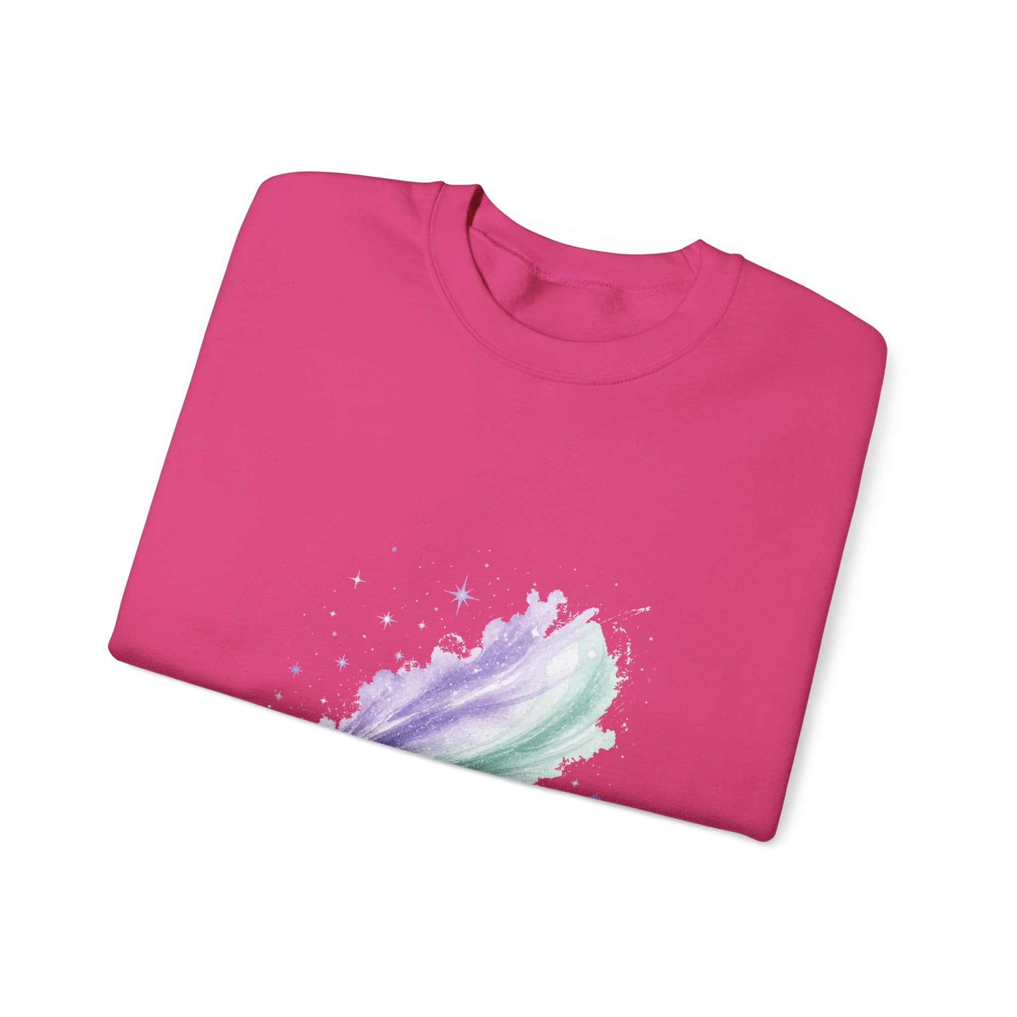 Matching Couple Sweatshirt - Comet & Asteroid Matching Couple Premium Fleece Sweatshirt Watercolor Art His Hers Birthday Gift - Design A
