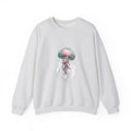 Matching Couple Sweatshirt - Octopus & Jellyfish Matching Couple Premium Fleece Sweatshirt Hand-Drawn Art His Hers Anniversary Gift - Design B