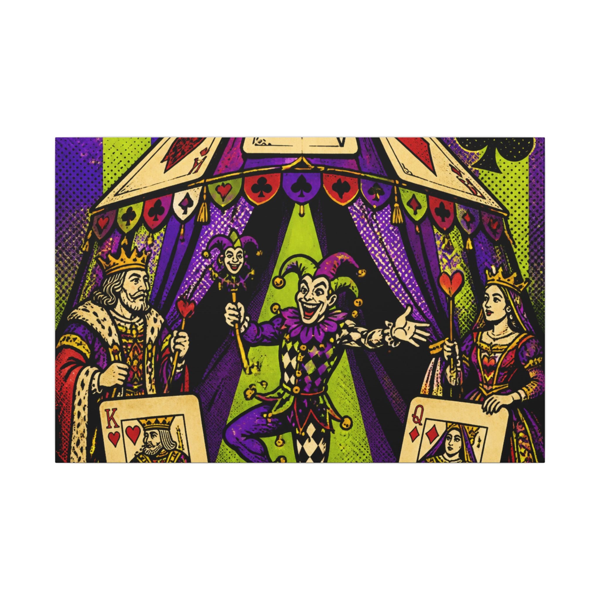 Playing Cards Tent Wall Art Canvas 16×20 Pop Art Living Room Decor Maximalist Print