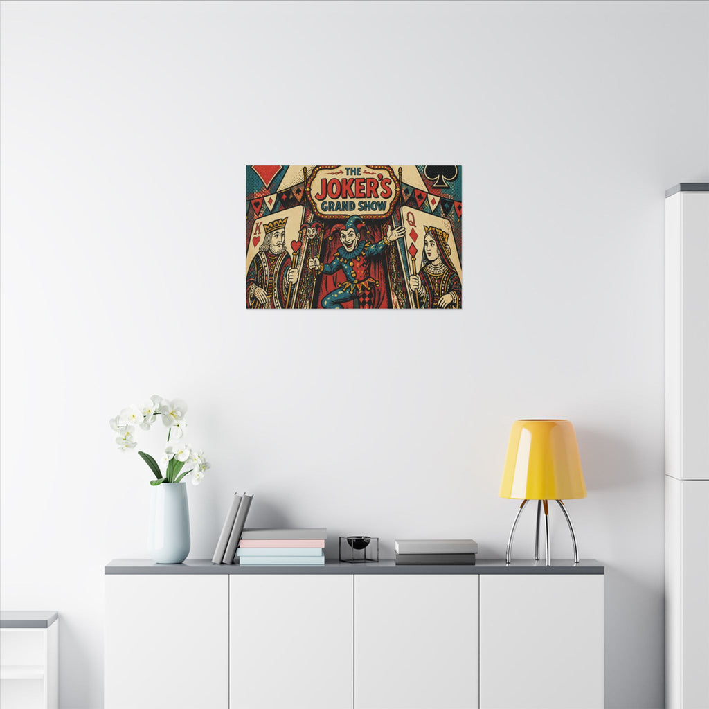 Playing Cards Tent Wall Art Canvas 24×36 Pop Art Restaurant Decor Maximalist Print