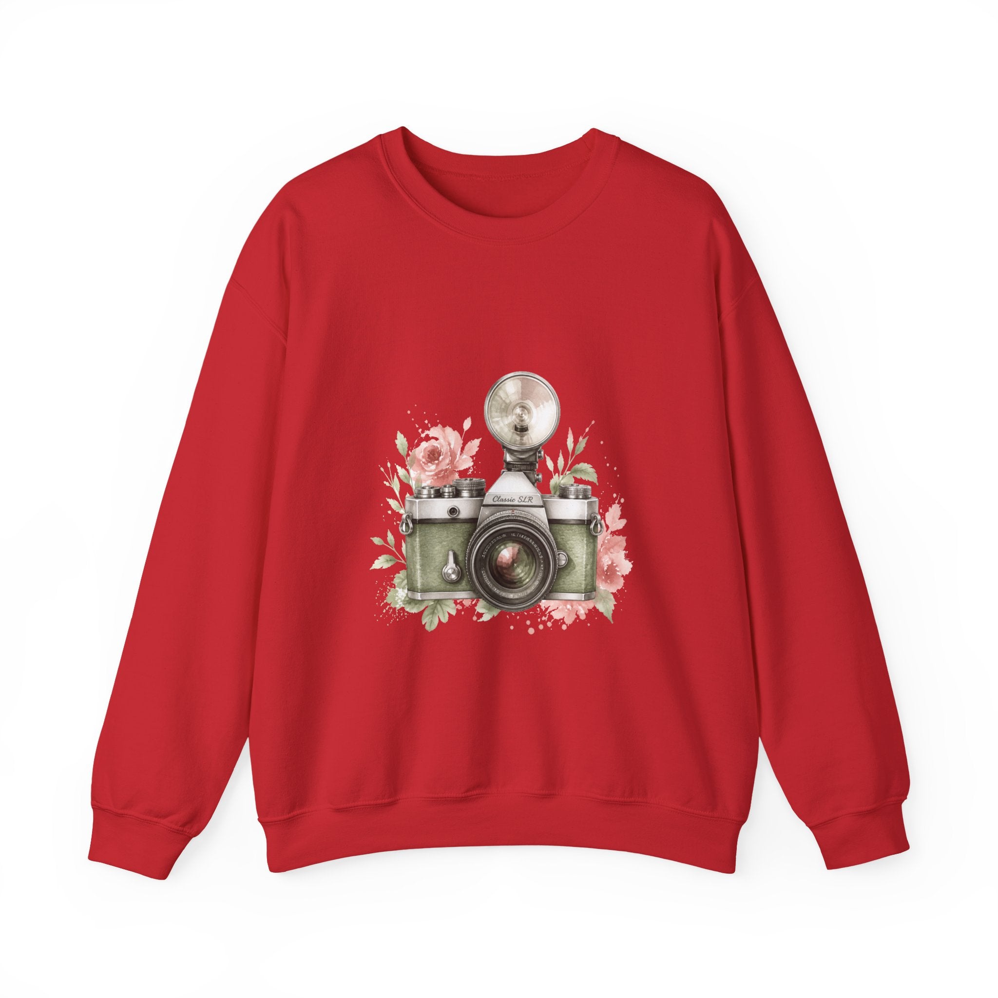 Matching Couple Sweatshirt - Camera & Film Matching Couple Crewneck Sweatshirt Watercolor Art His Hers Engagement Gift - Design A