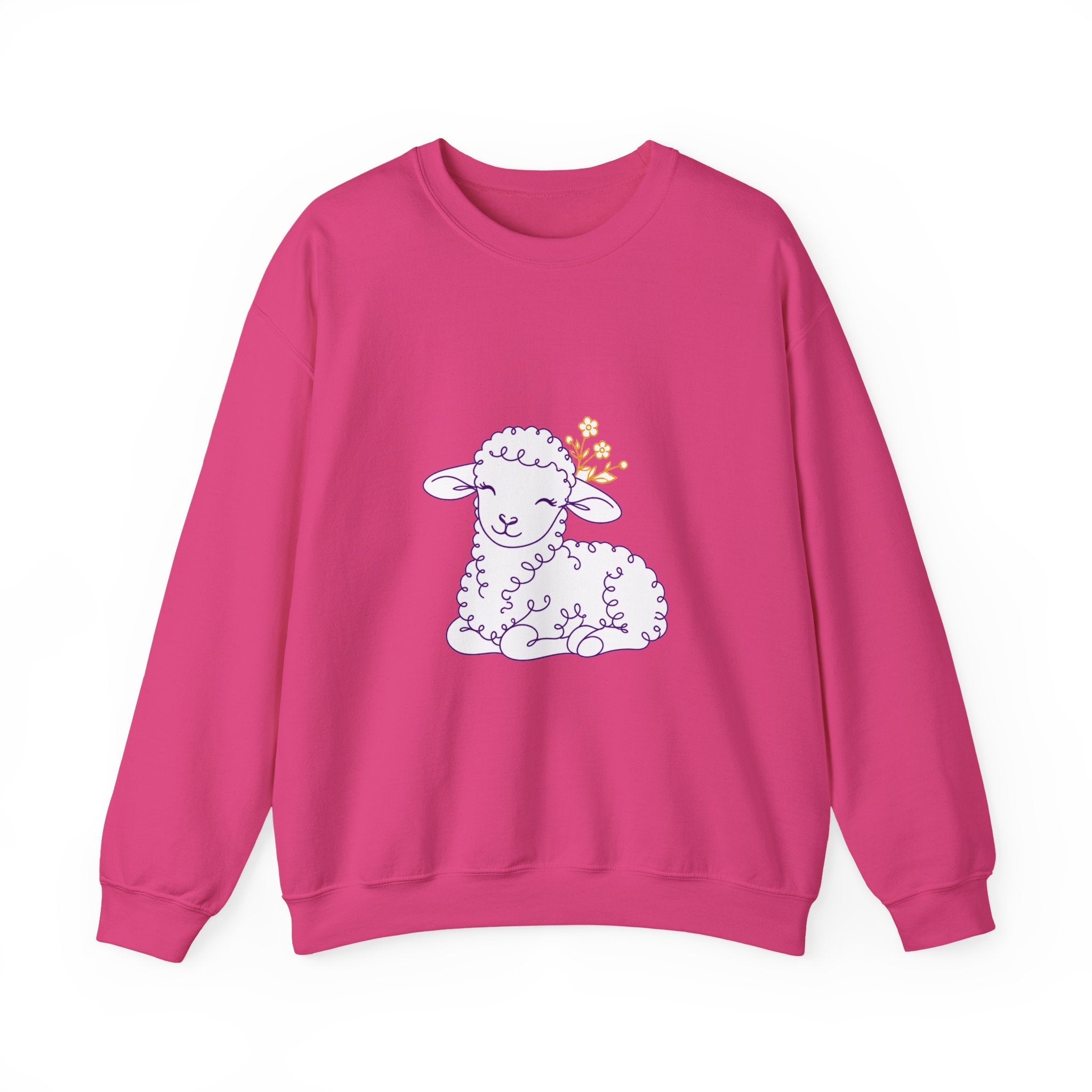 Matching Couple Sweatshirt - Lion & Lamb Matching Couple Comfort Colors Crew Minimalist Art His Hers Christmas Gift - Design B