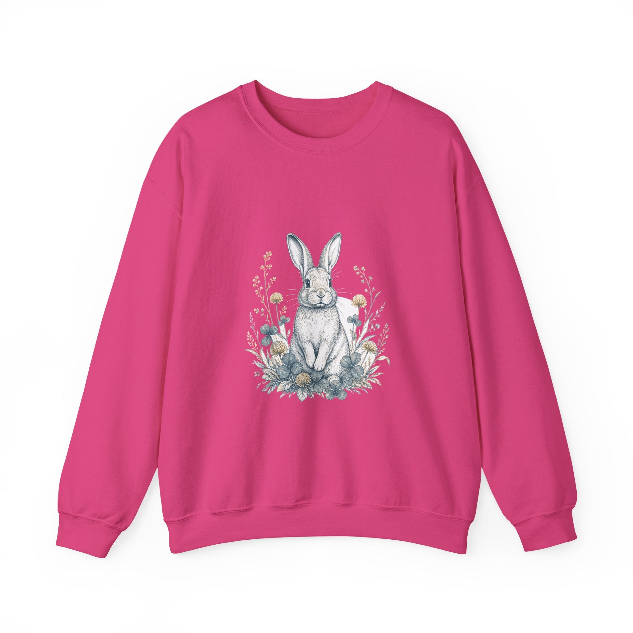 Matching Couple Sweatshirt - Fox & Rabbit Matching Couple Crewneck Sweatshirt Hand-Drawn Art His Hers Best Friend Gift - Design B