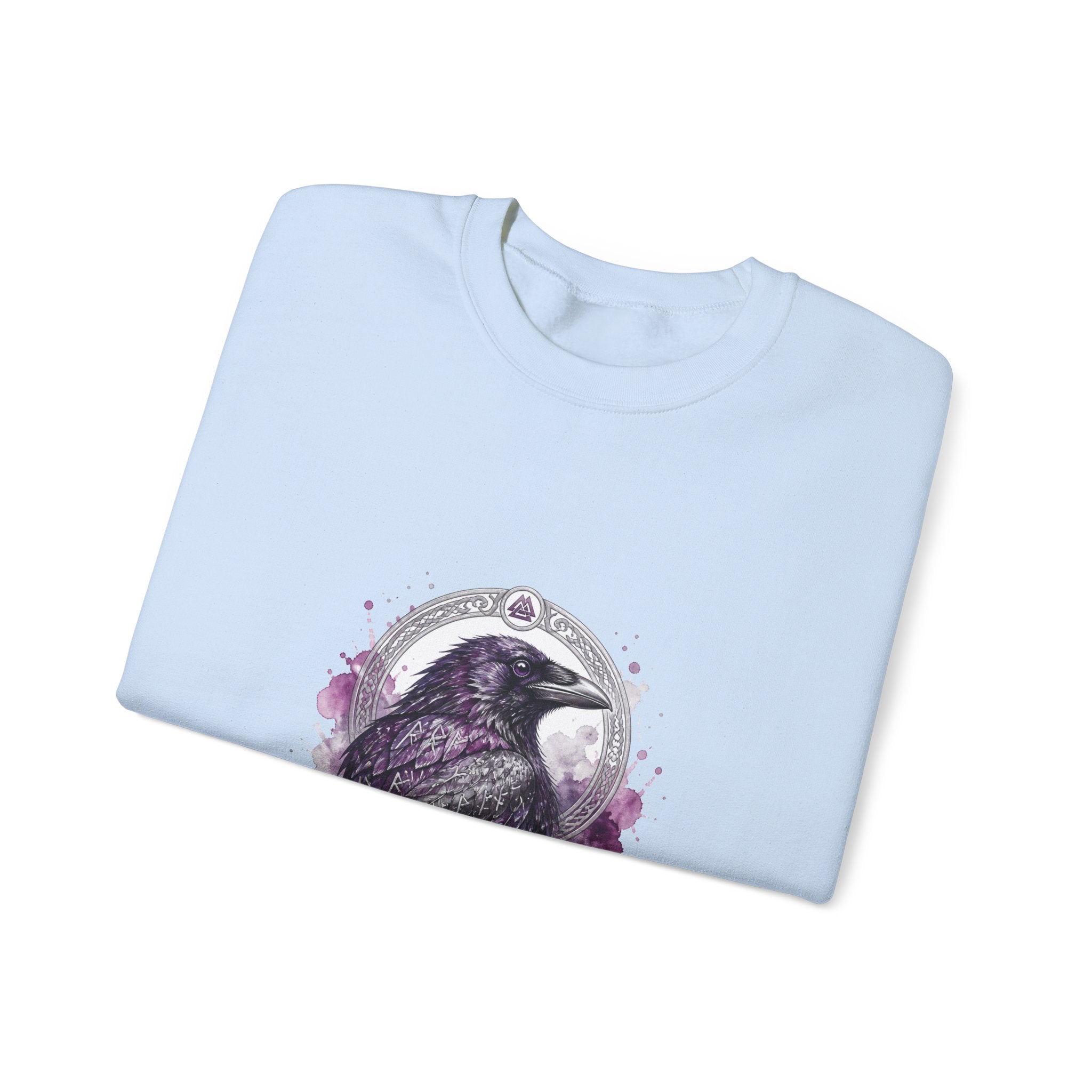 Matching Couple Sweatshirt - Huginn & Muninn Matching Couple Premium Fleece Sweatshirt Watercolor Art His Hers Birthday Gift - Design A