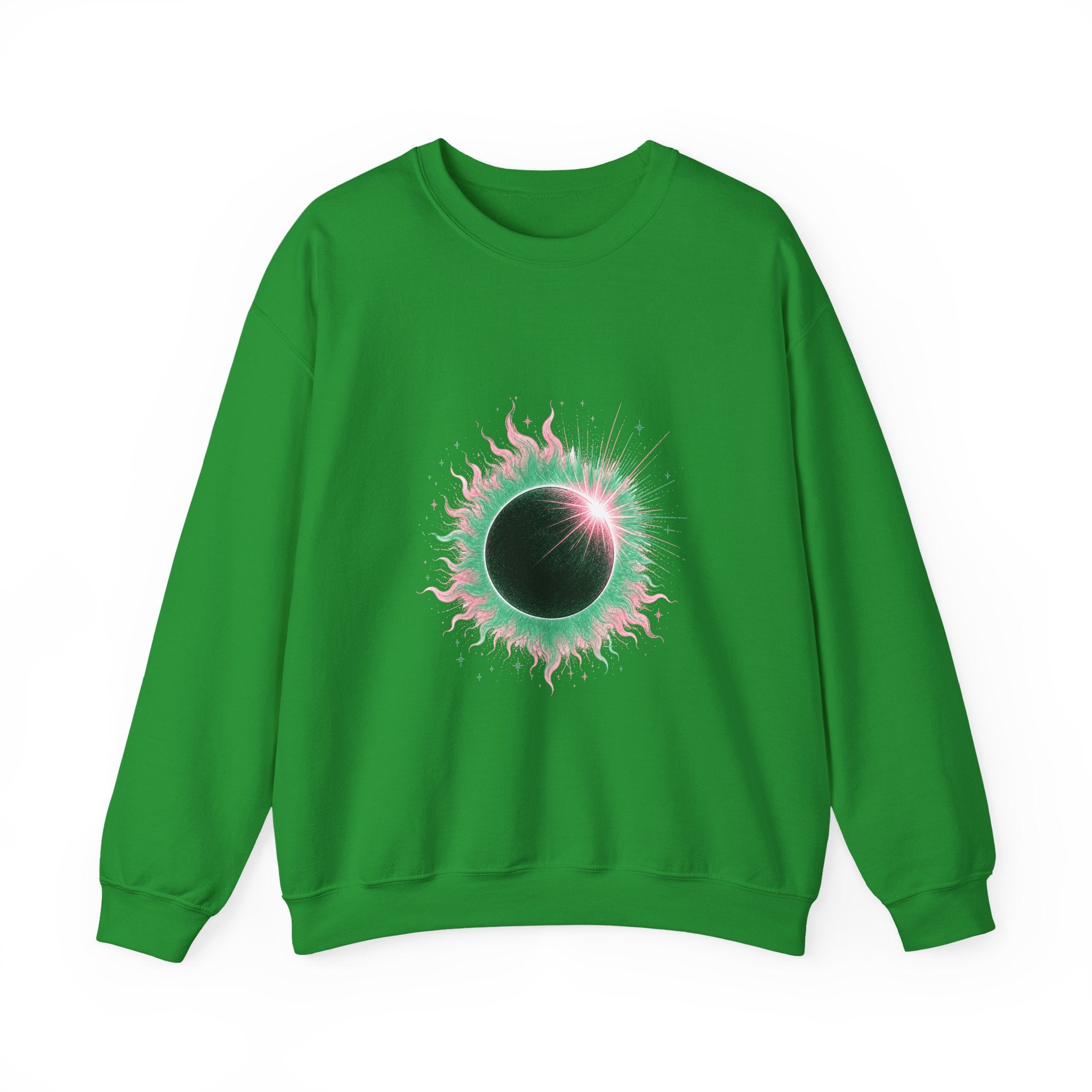 Matching Couple Sweatshirt - Solar & Lunar Eclipse Matching Couple Crewneck Sweatshirt Hand-Drawn Art His Hers Best Friend Gift - Design A