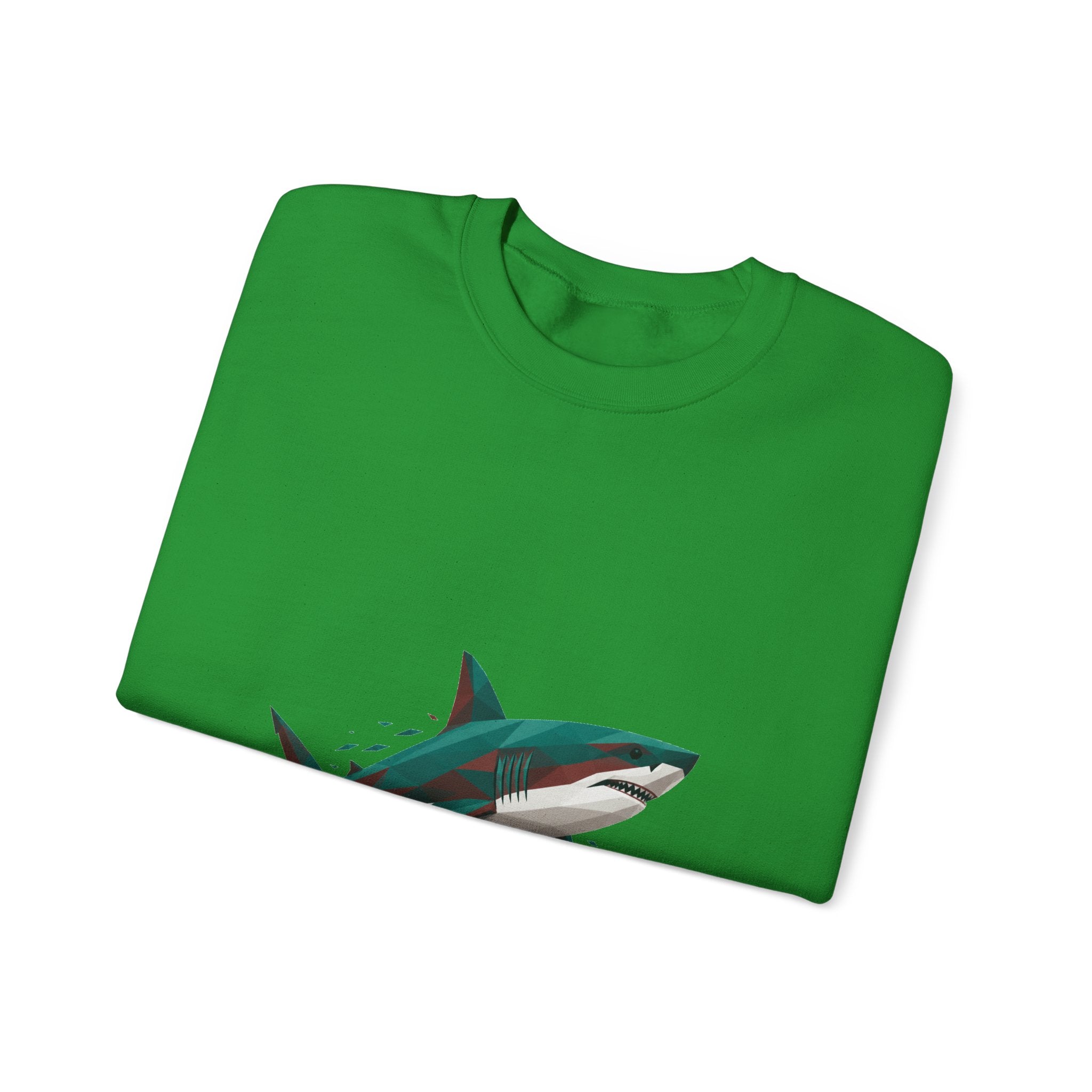 Matching Couple Sweatshirt - Shark & Dolphin Matching Couple Comfort Colors Crew Geometric Art His Hers Love Gift - Design A