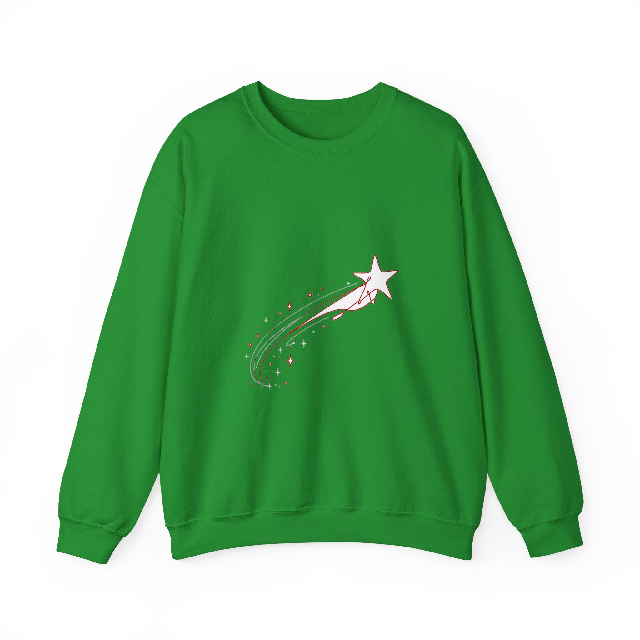 Matching Couple Sweatshirt - Shooting Star & North Star Matching Couple Crewneck Sweatshirt Minimalist Art His Hers Valentine Gift - Design A