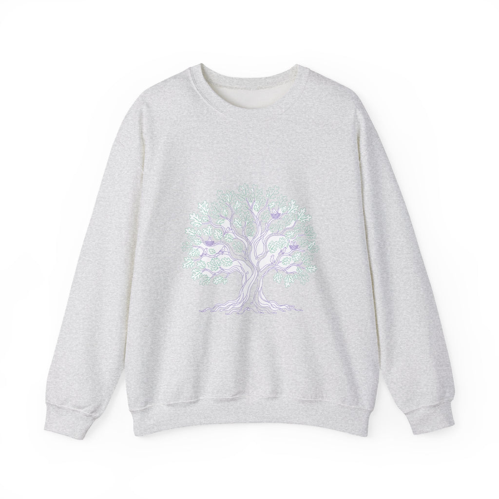 Matching Couple Sweatshirt - Ancient Oak & Deep Roots Matching Couple Comfort Colors Crew Minimalist Art His Hers Christmas Gift - Design A