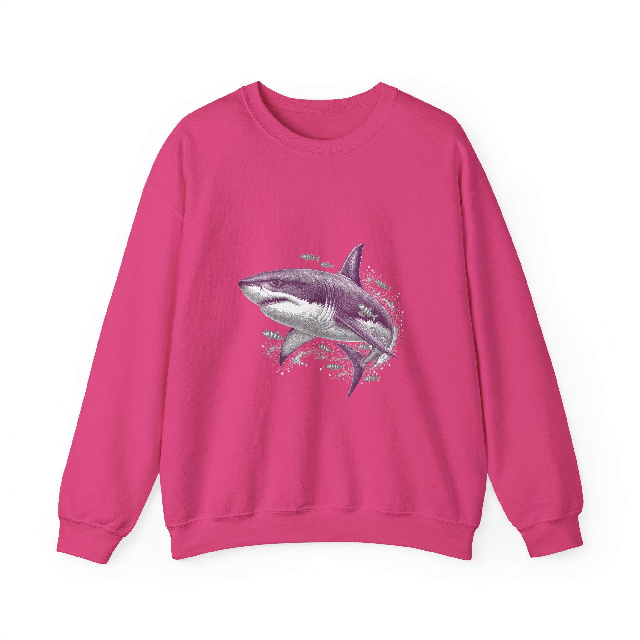 Matching Couple Sweatshirt - Shark & Dolphin Matching Couple Comfort Colors Crew Vintage Art His Hers Honeymoon Gift - Design A
