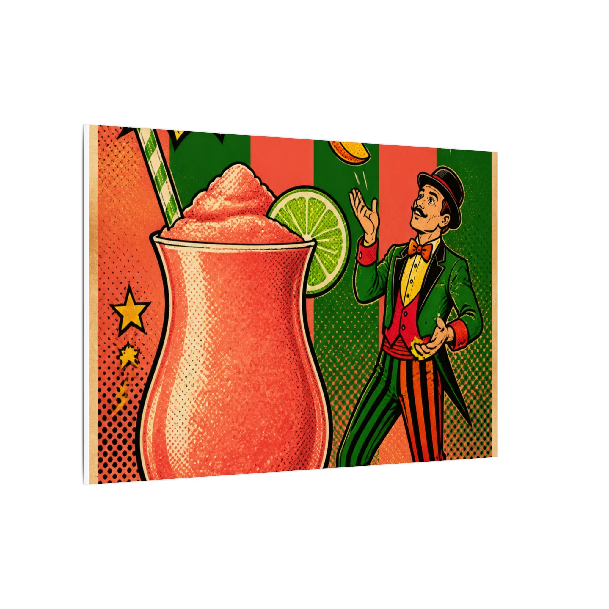 Daiquiri Fruit Juggler Wall Art Canvas 16×20 Pop Art Living Room Decor Maximalist Print
